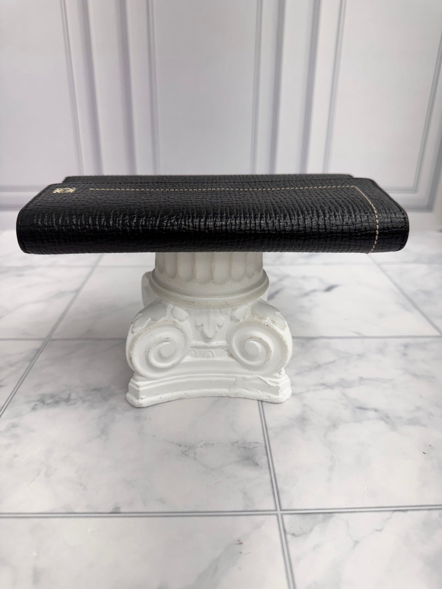 Loewe Black Grained Leather Long Wallet