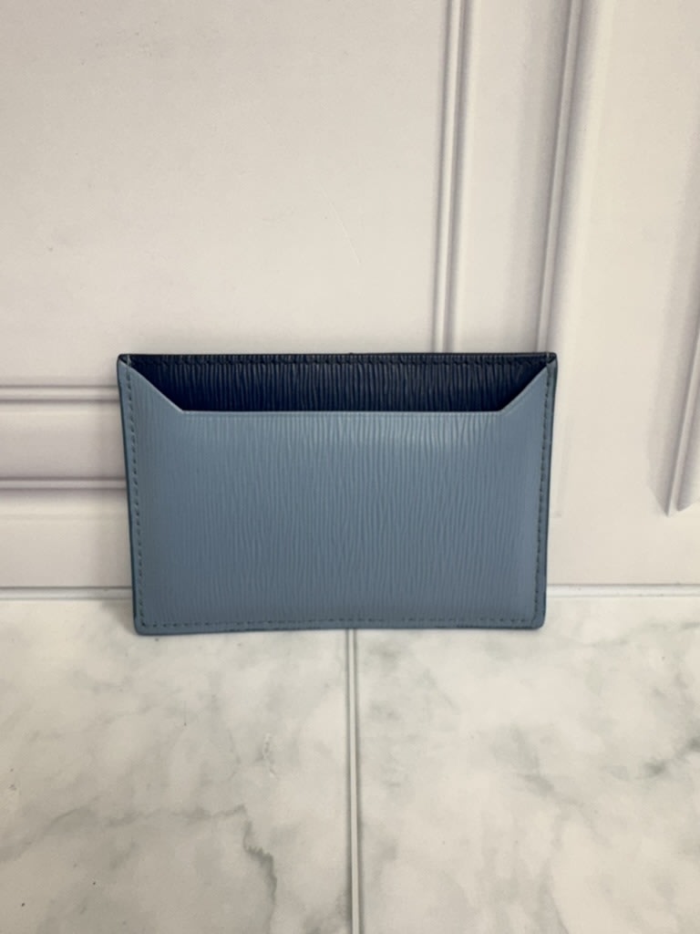 Prada Blue Leather Card Case