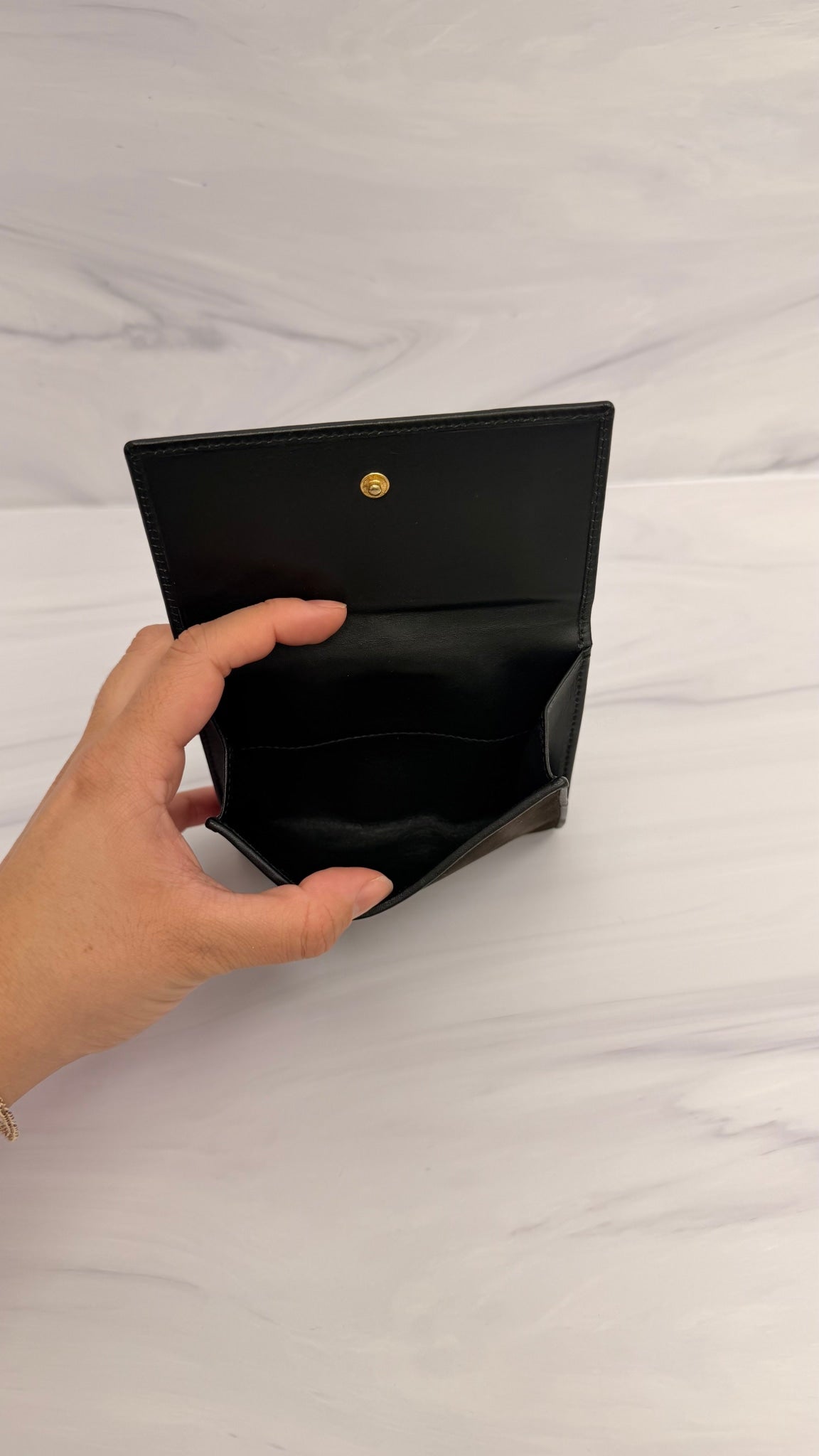 Gucci Brown Suede Leather Tiger Head Compact Wallet