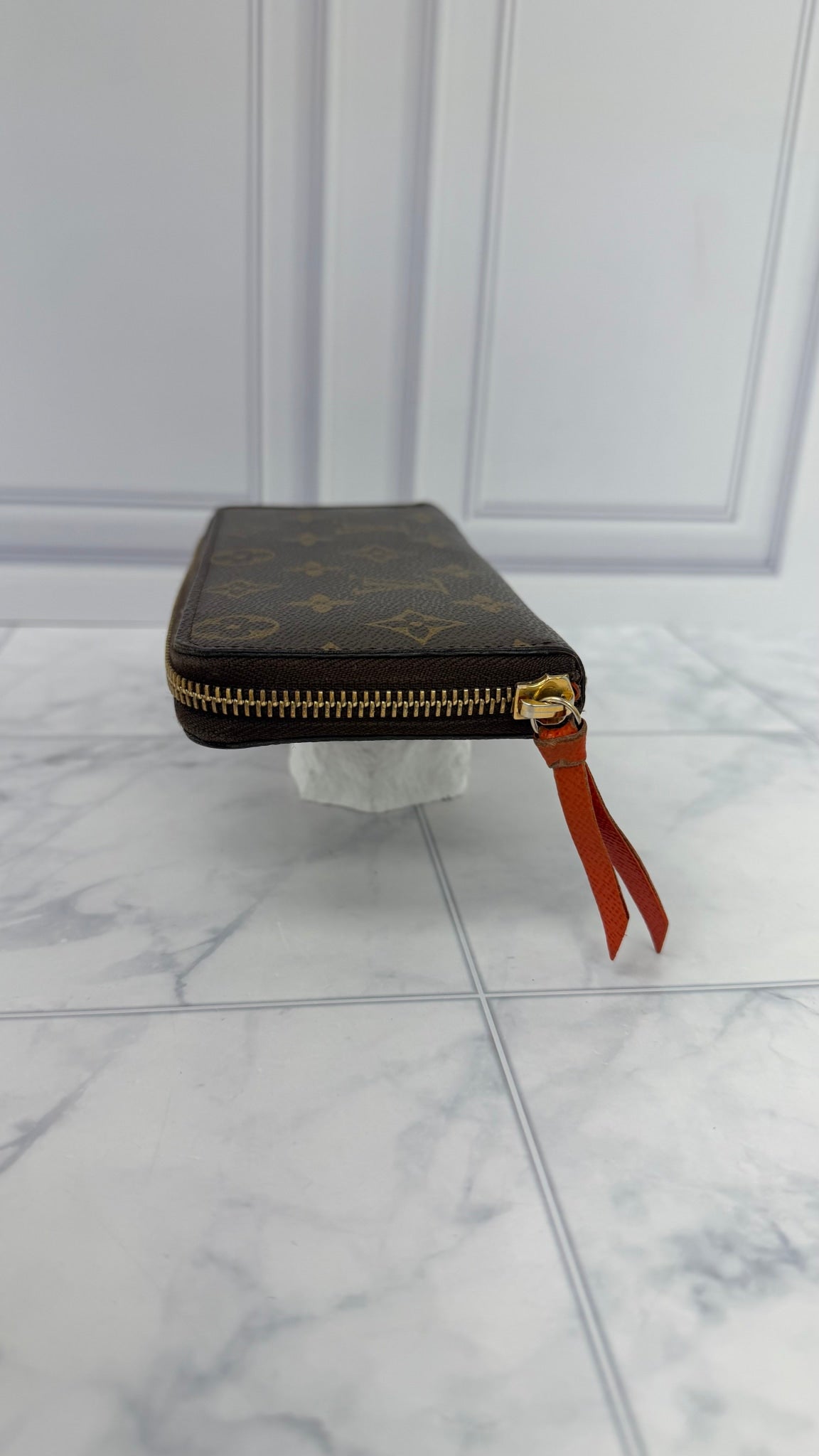 Louis Vuitton Orange Monogram Clemence Wallet