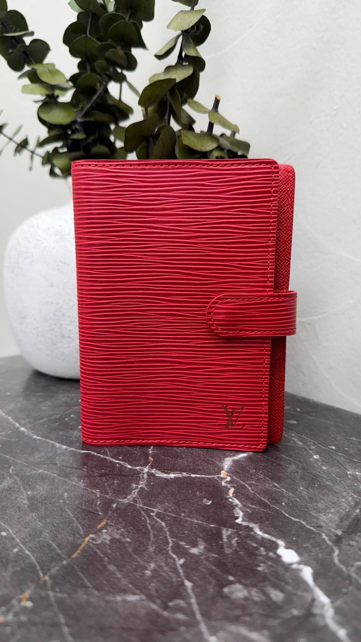 Louis Vuitton Red Epi Passport Agenda PM
