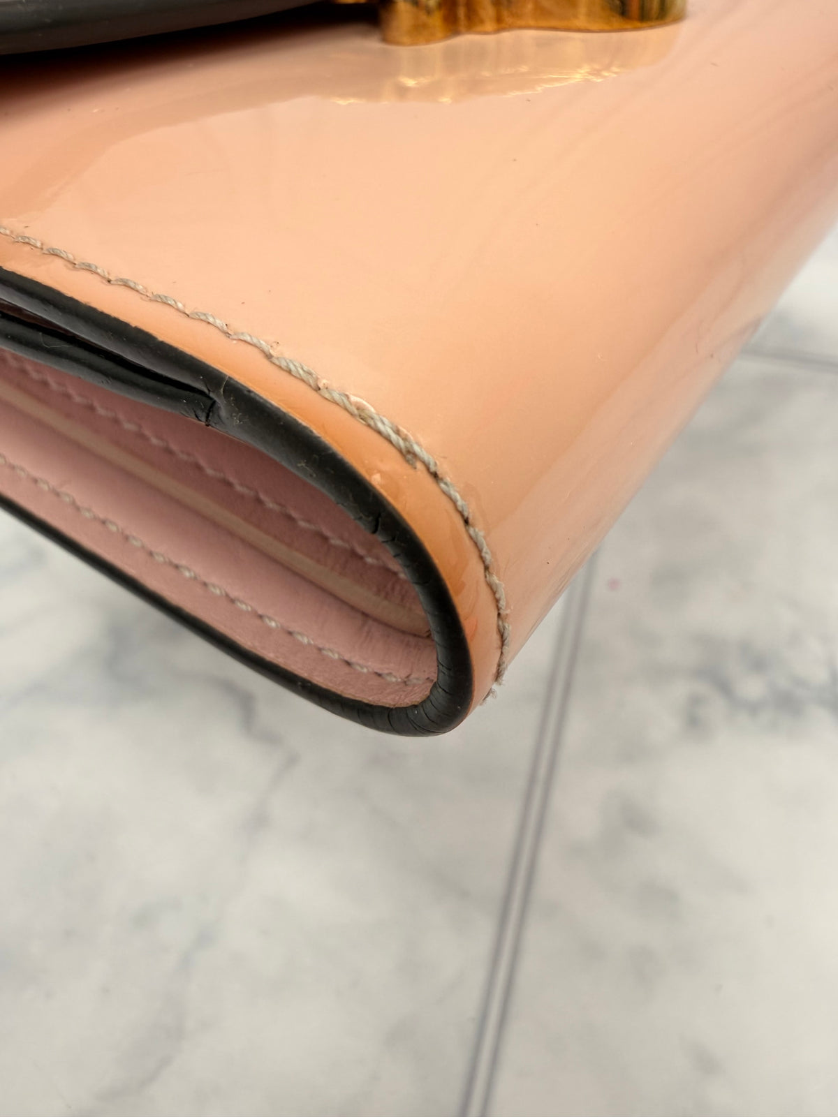 Louis Vuitton Pink Monogram Vernis Cherrywood Compact Wallet