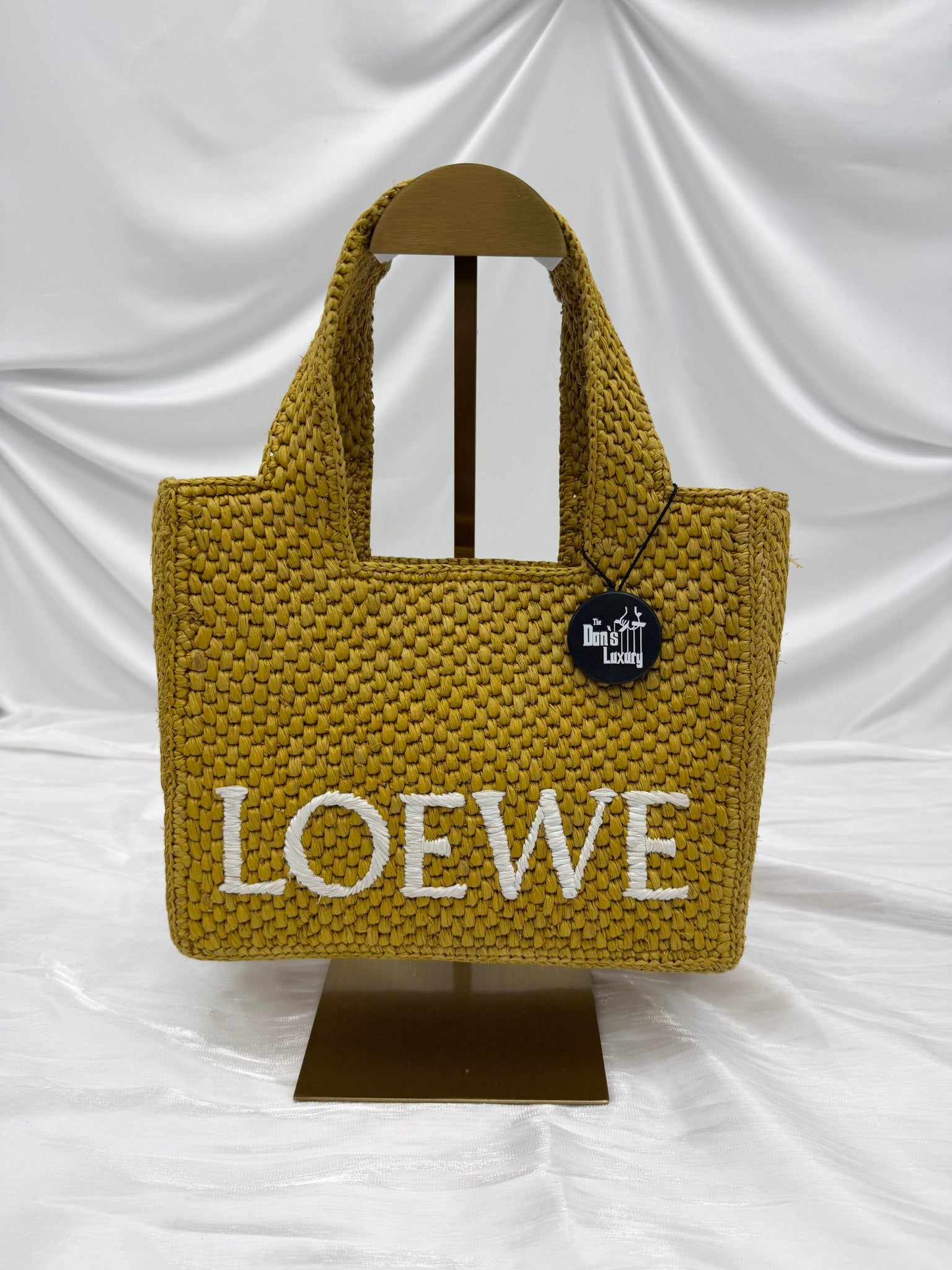 LIKE NEW- Loewe Yellow Raffia Tote
