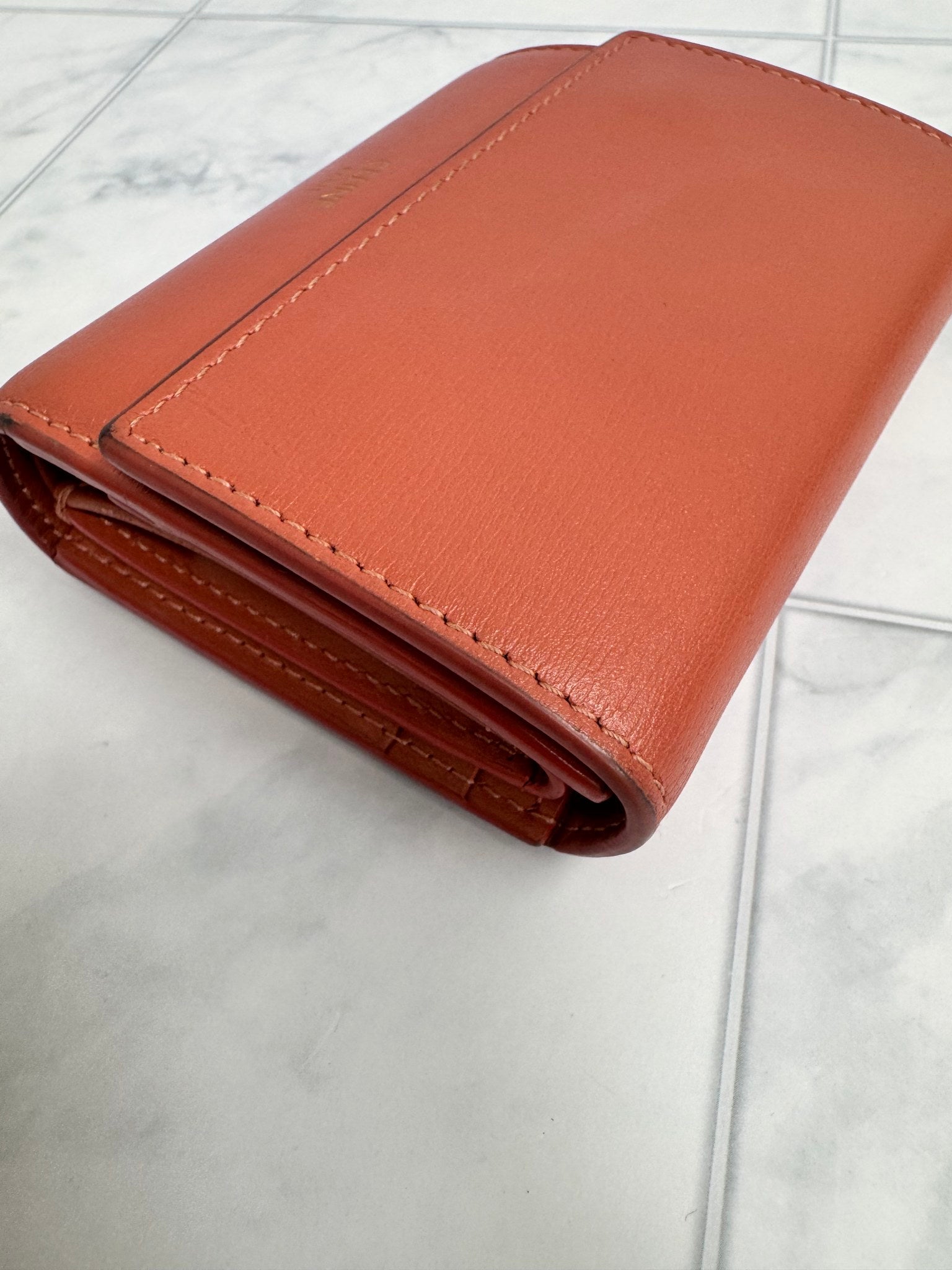Celine Peach Small Trifold Wallet
