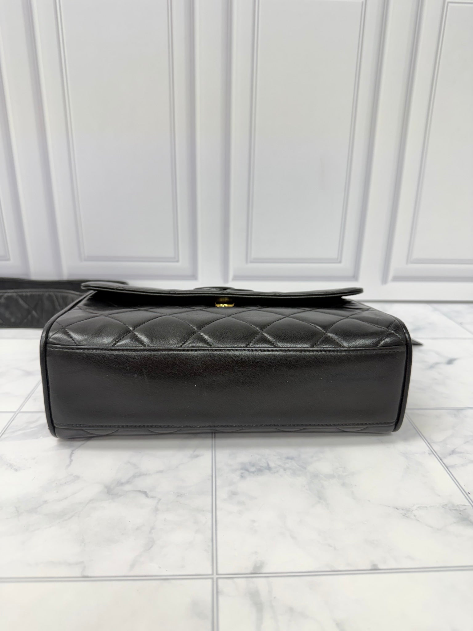 Chanel Black Lambskin Leather Crossbody