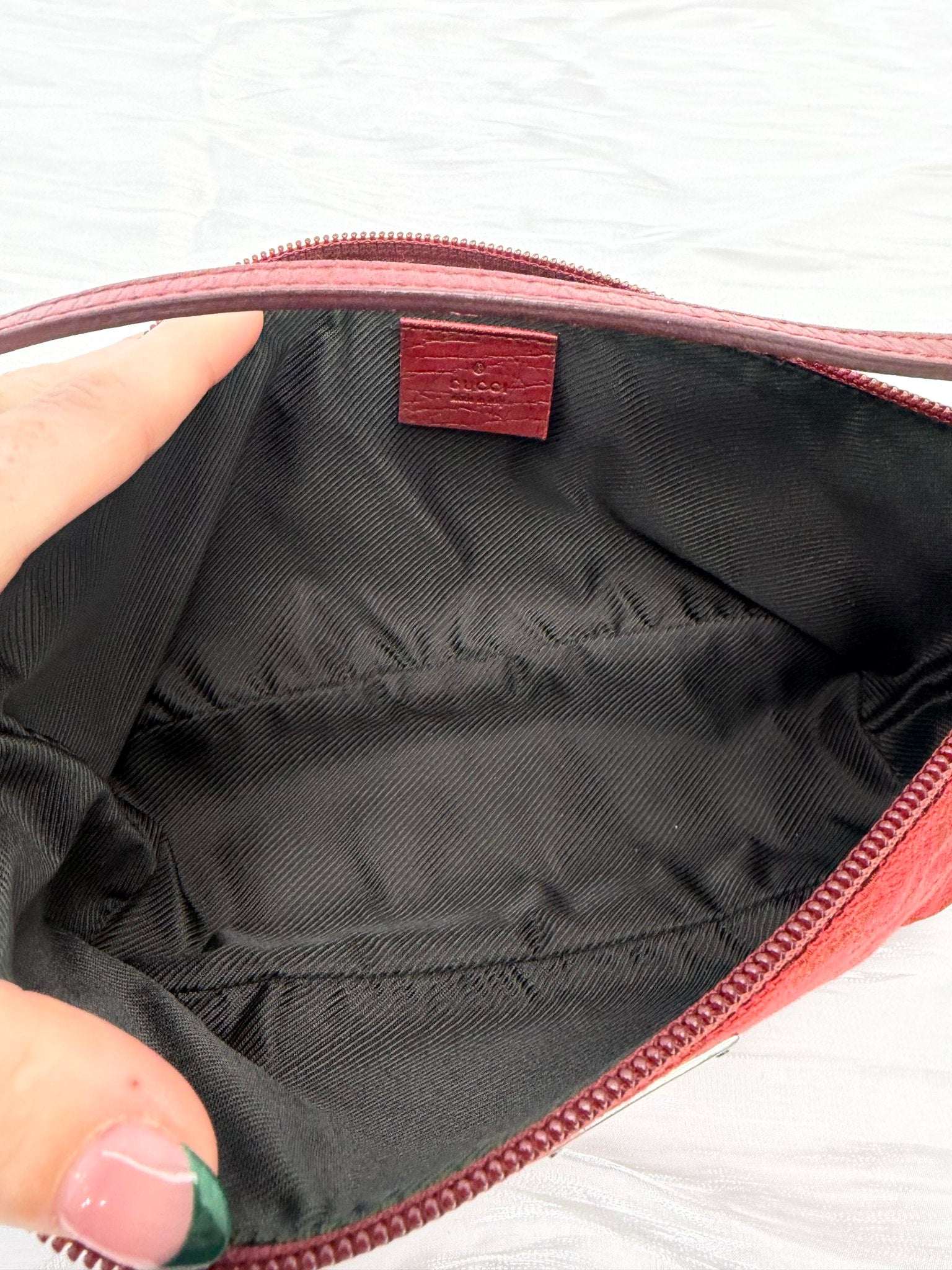 Gucci Red GG Canvas Mini Pochette
