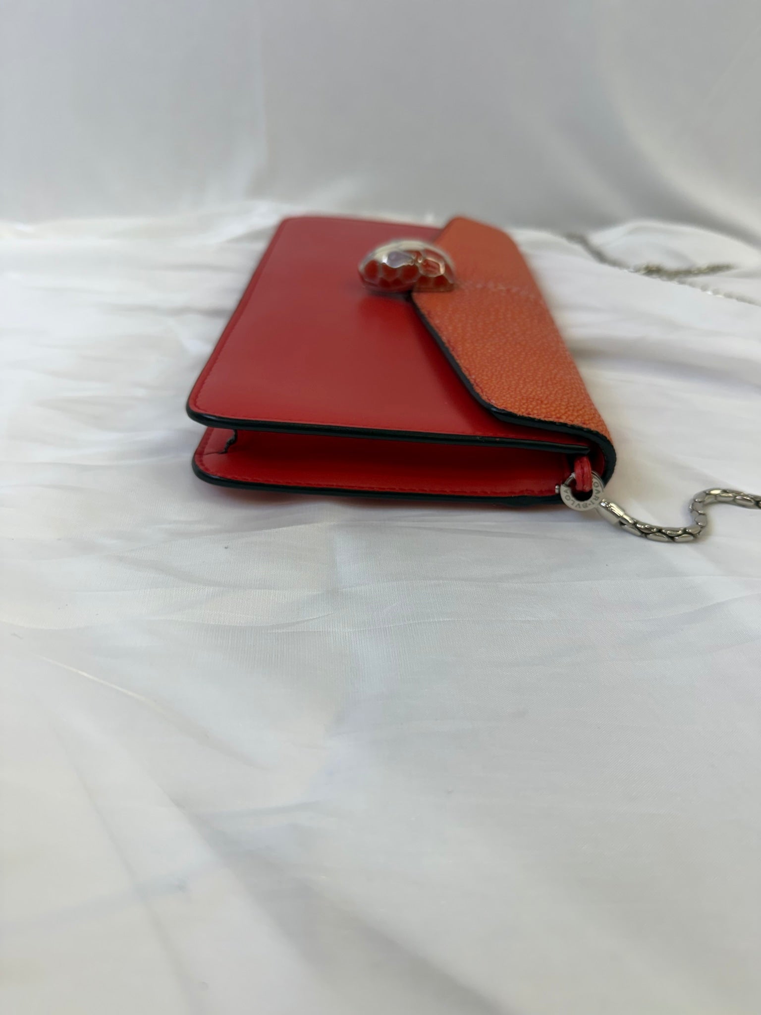 Bvlgari Orange Stingray Serpenti Bag