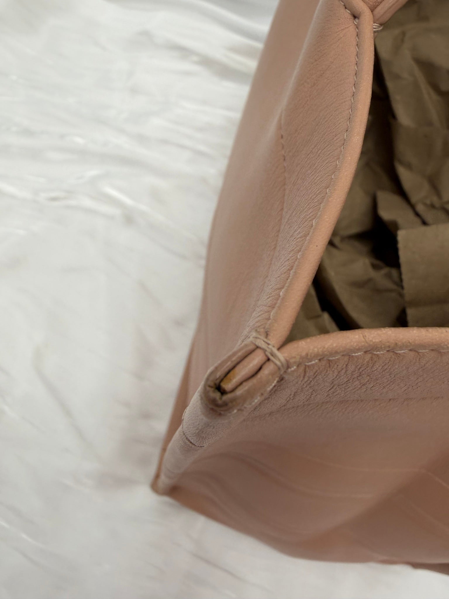 Christian Dior Nude Leather Medium Book Tote