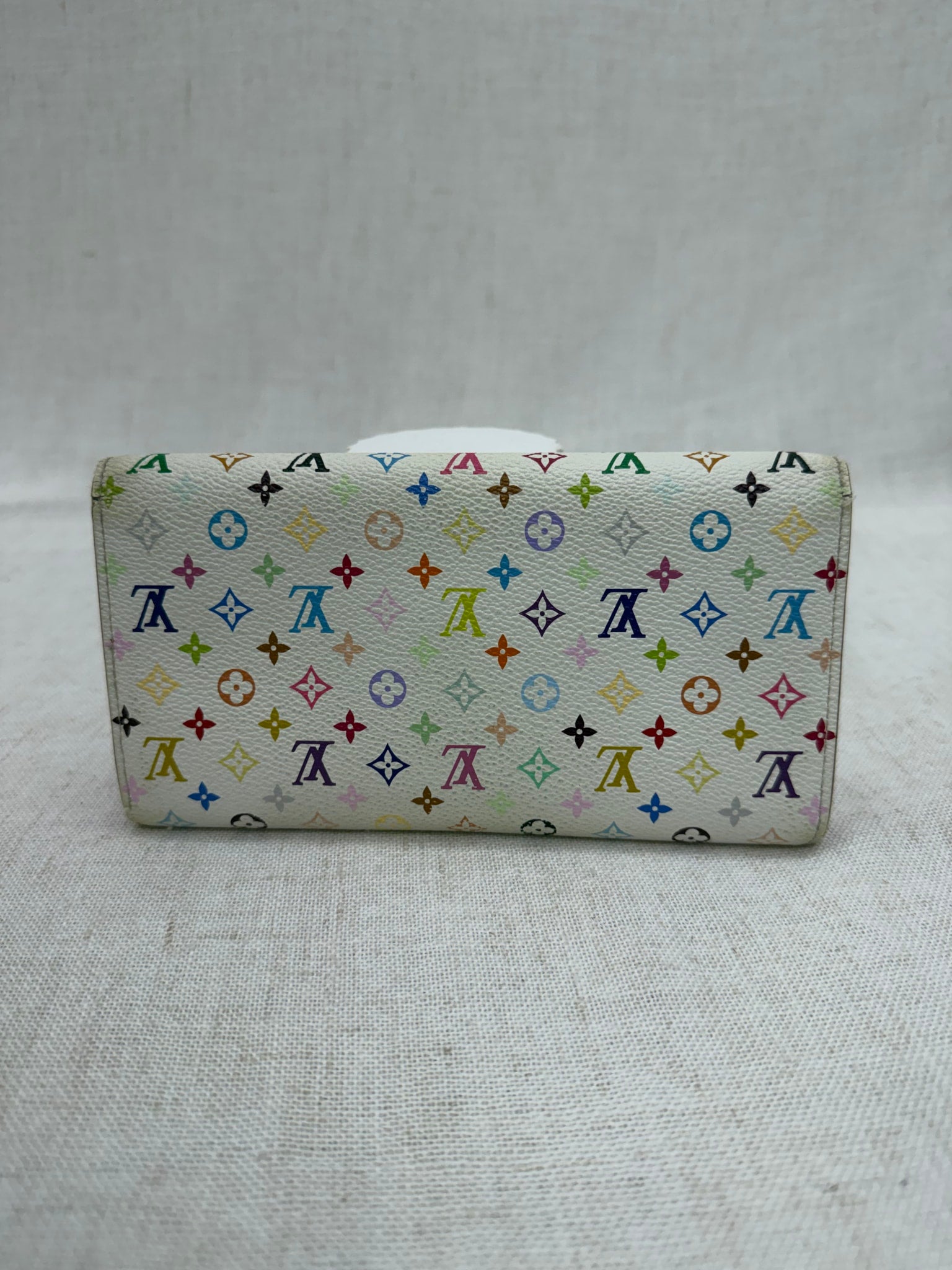 Louis Vuitton White Multicolor Monogram Sarah Wallet