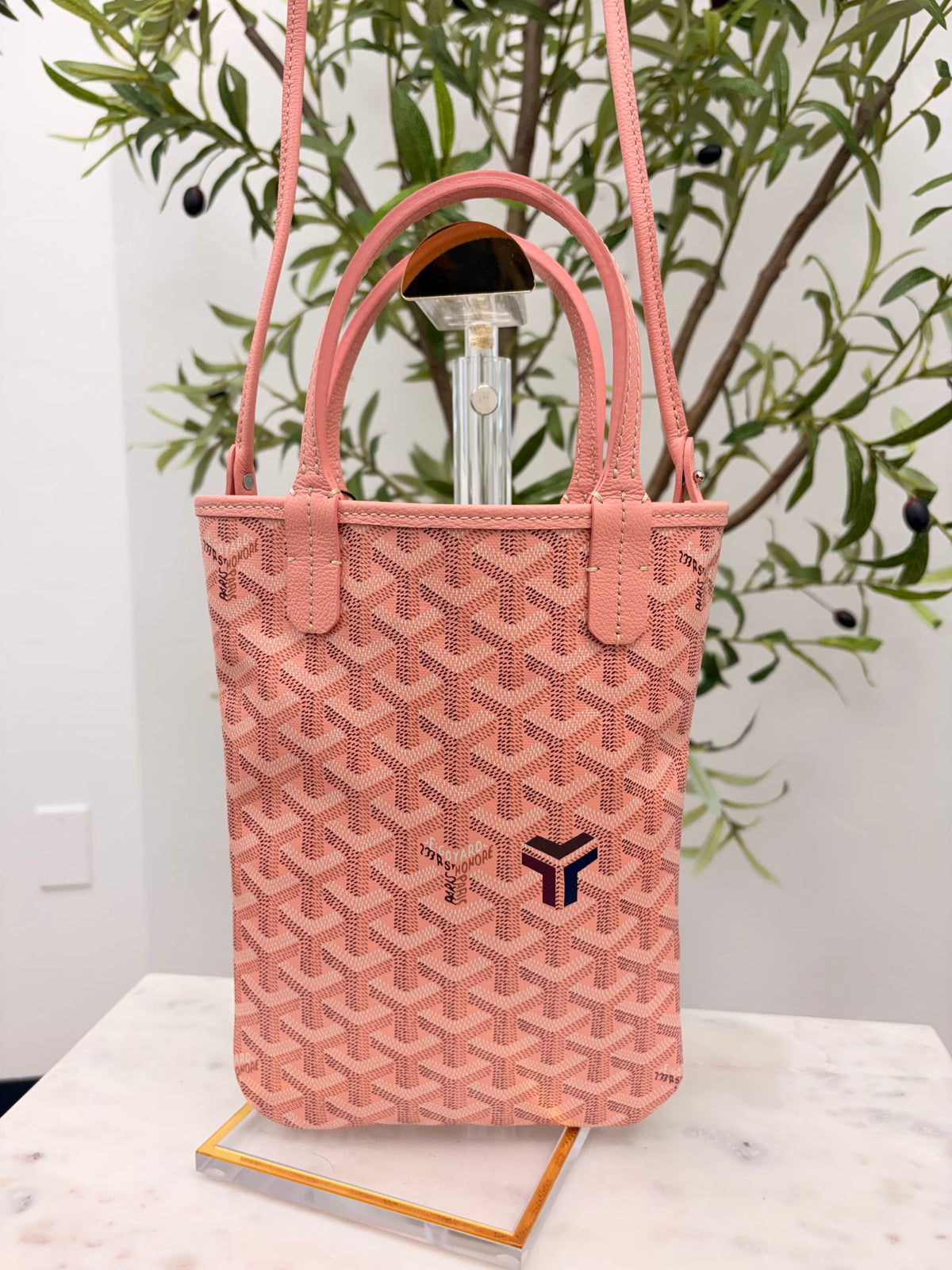 LIKE NEW - Goyard Pink Goyardine Poitiers Claire Voie