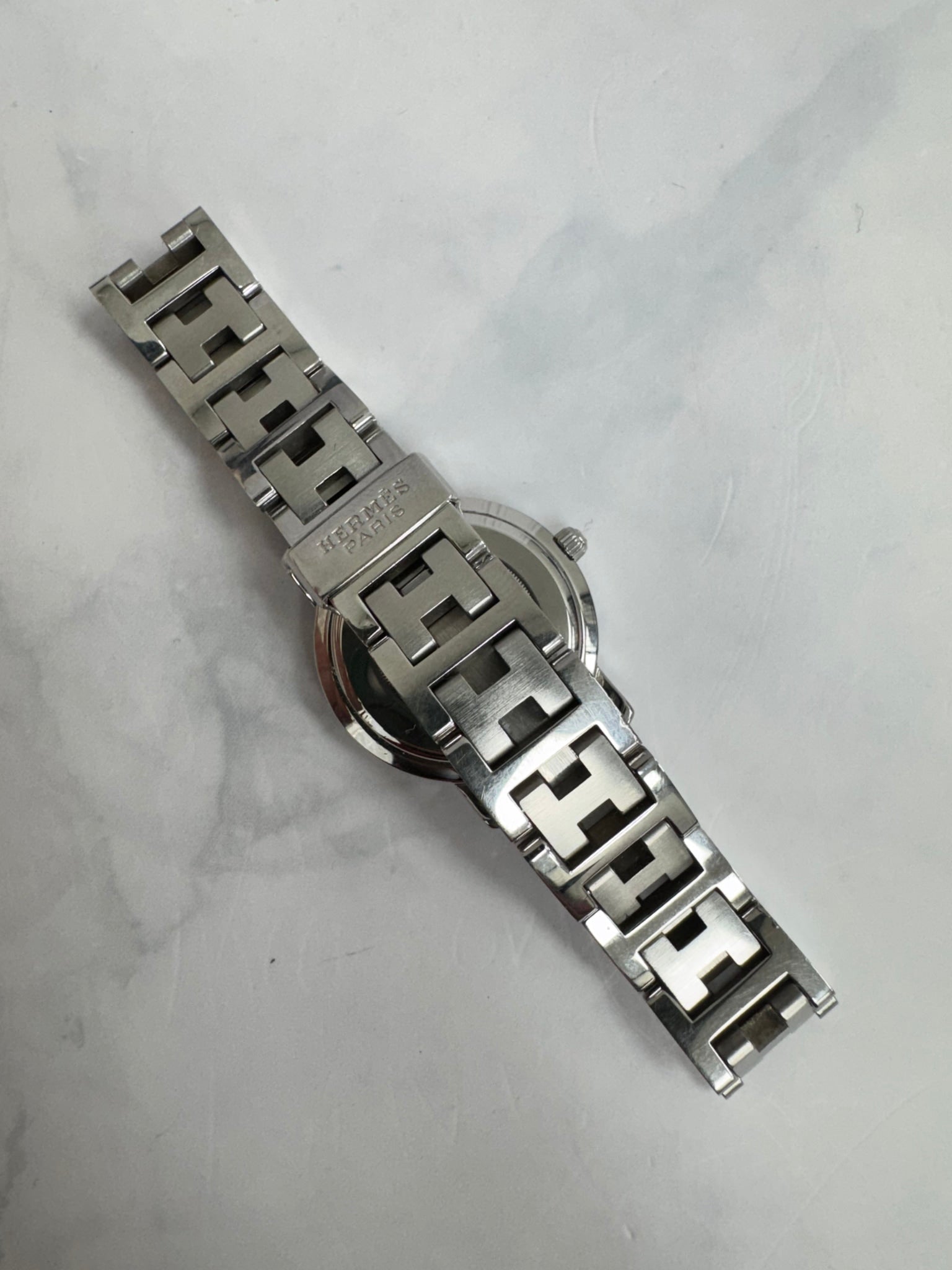 Hermes Stainless Steel Clipper Watch