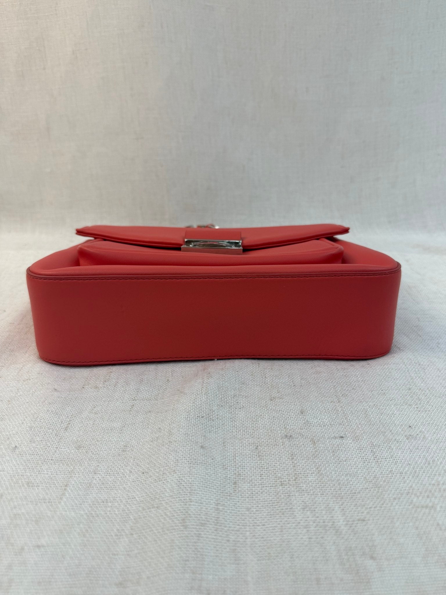 Fendi Coral Pink Leather Be Baguette Flap Bag