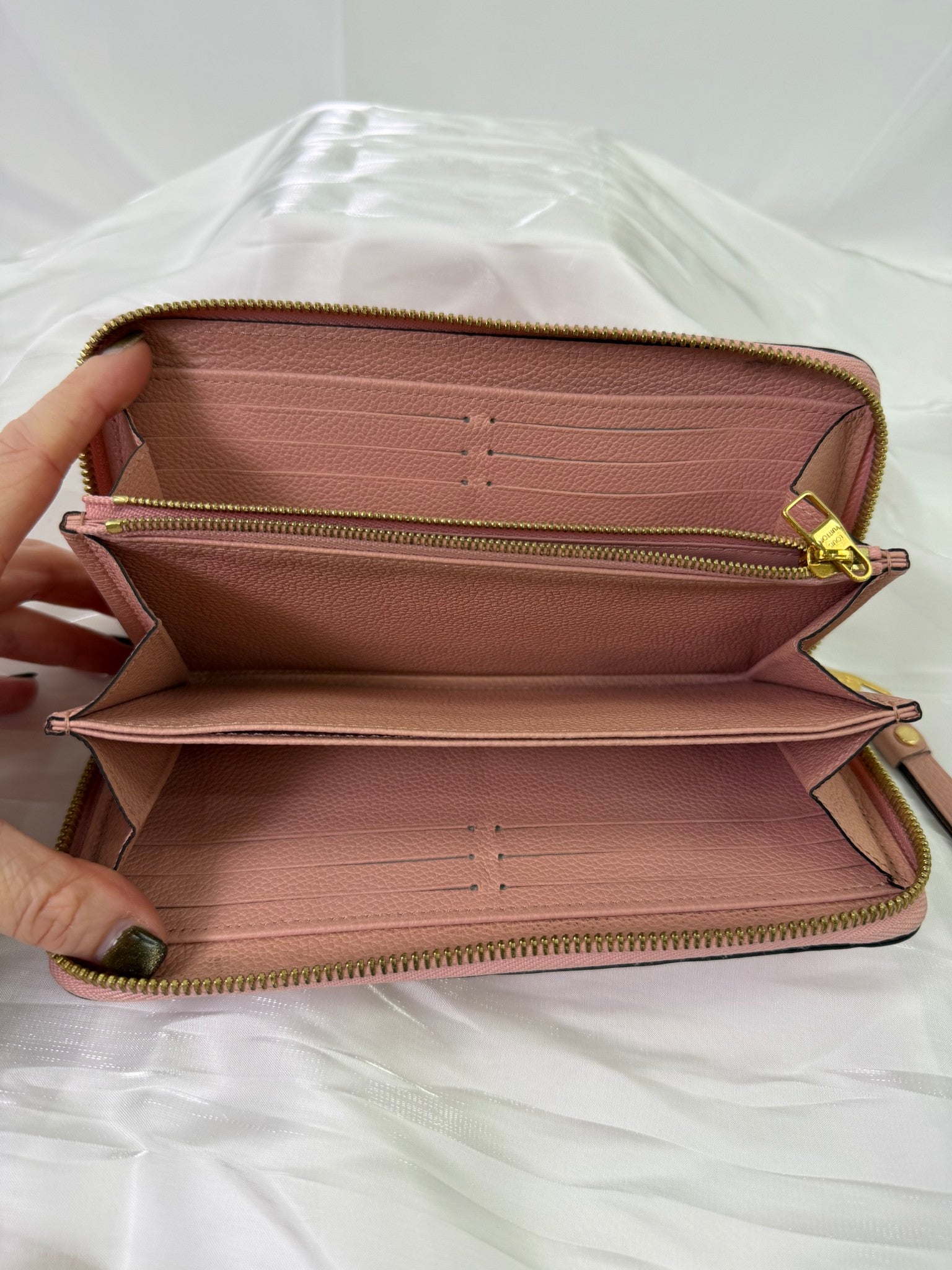 Louis Vuitton Pink Monogram Empreinte Zippy Wallet