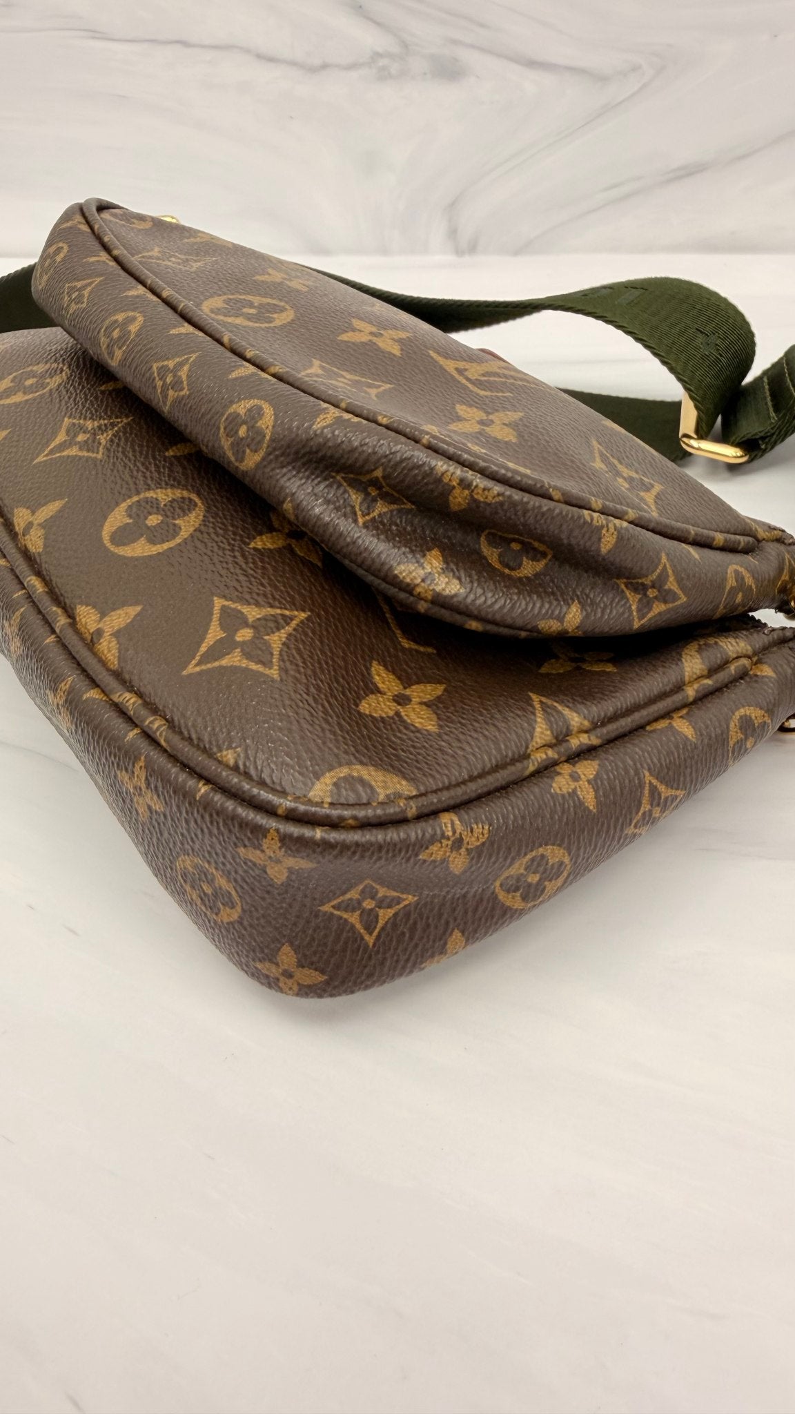 Louis Vuitton Monogram Green Multi Pochette Crossbody Bag