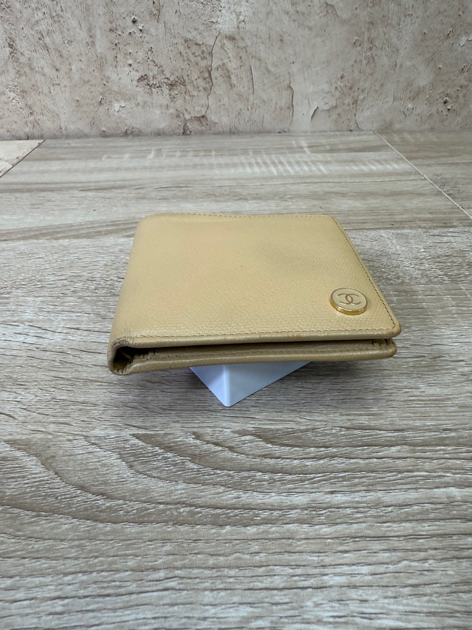 Chanel Tan Caviar Bifold Wallet
