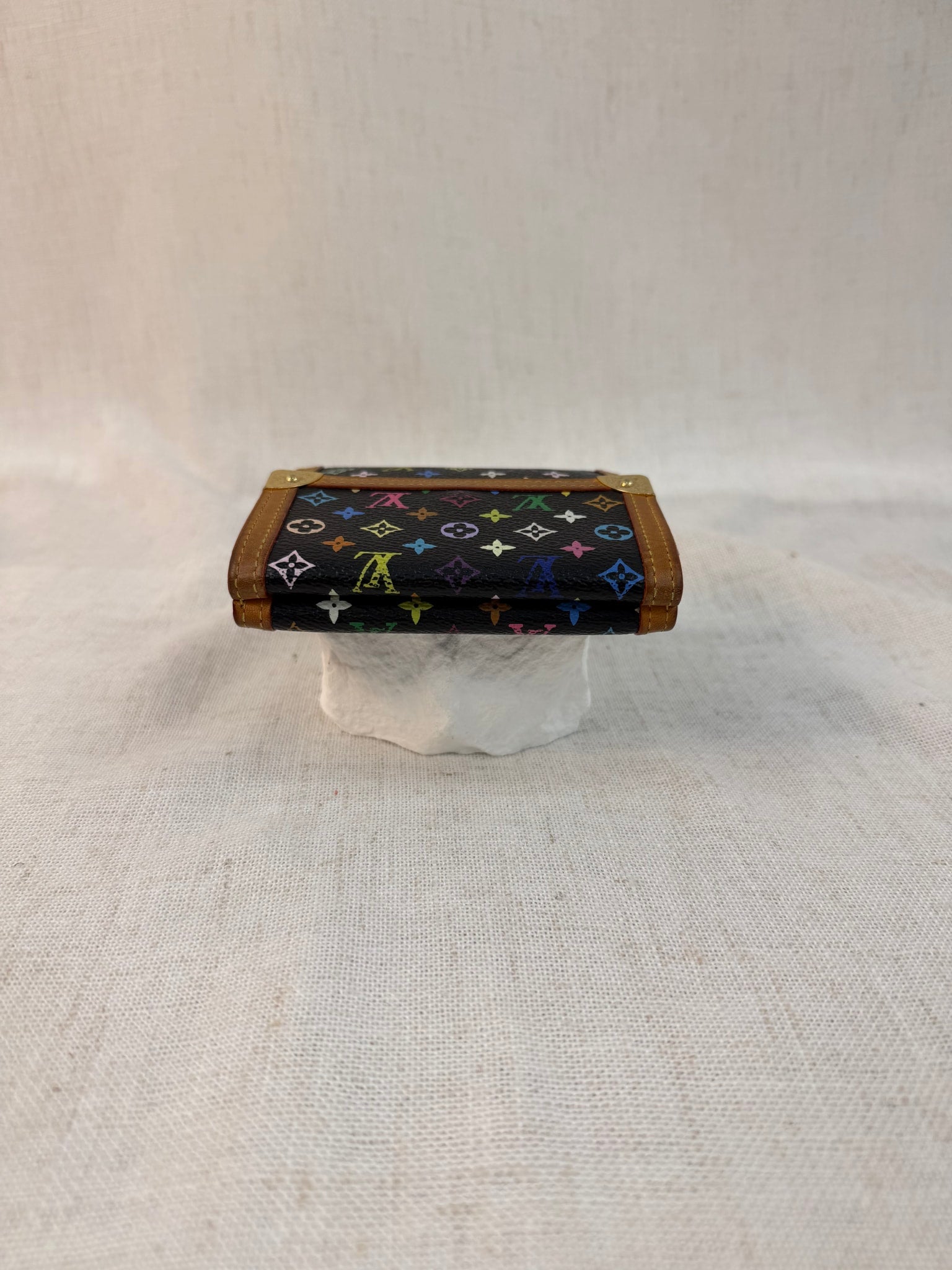 Louis Vuitton Black Multicolor Elise Compact Wallet