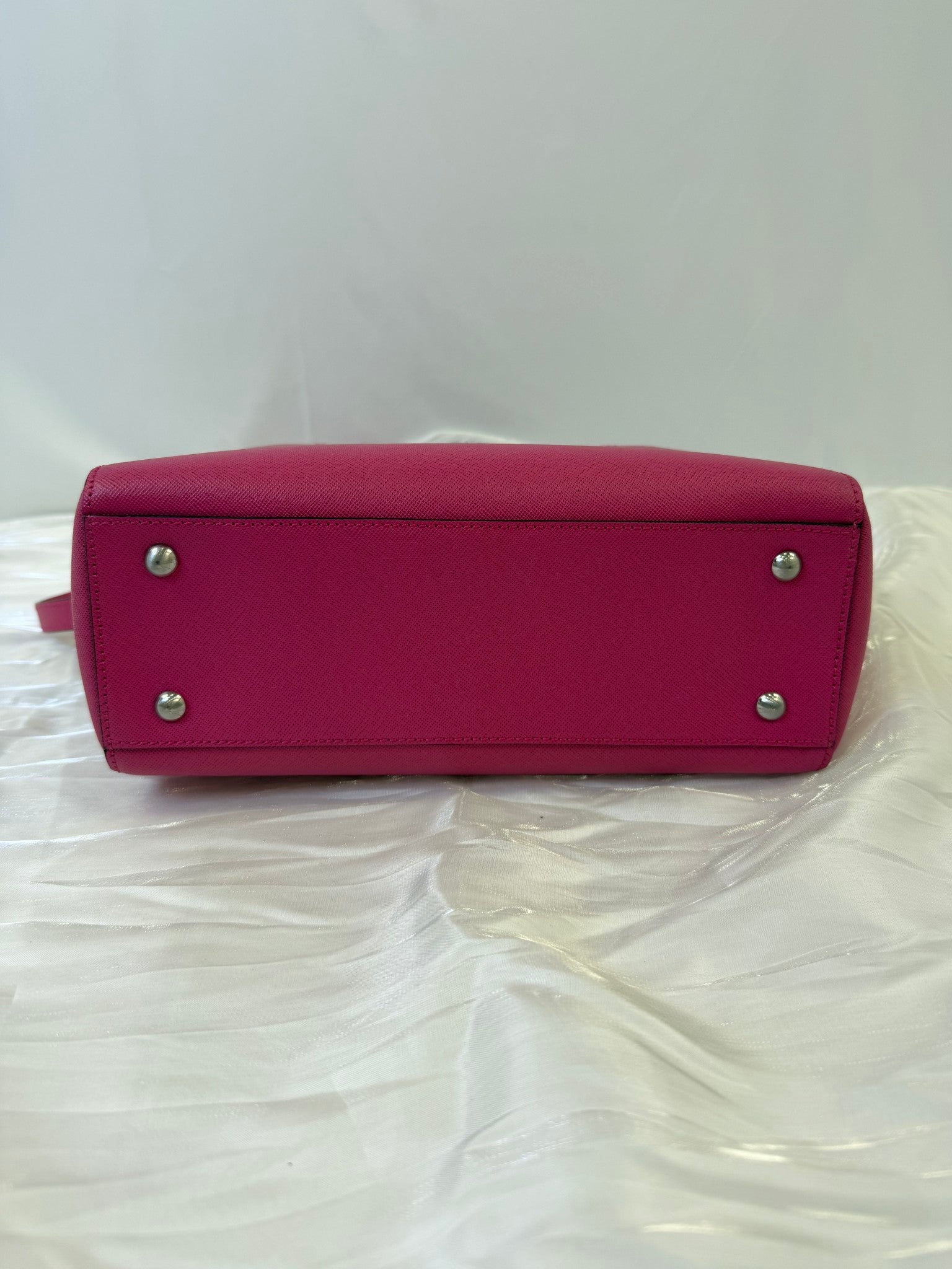 MCM Pink Saffiano Leather Two Way Bag