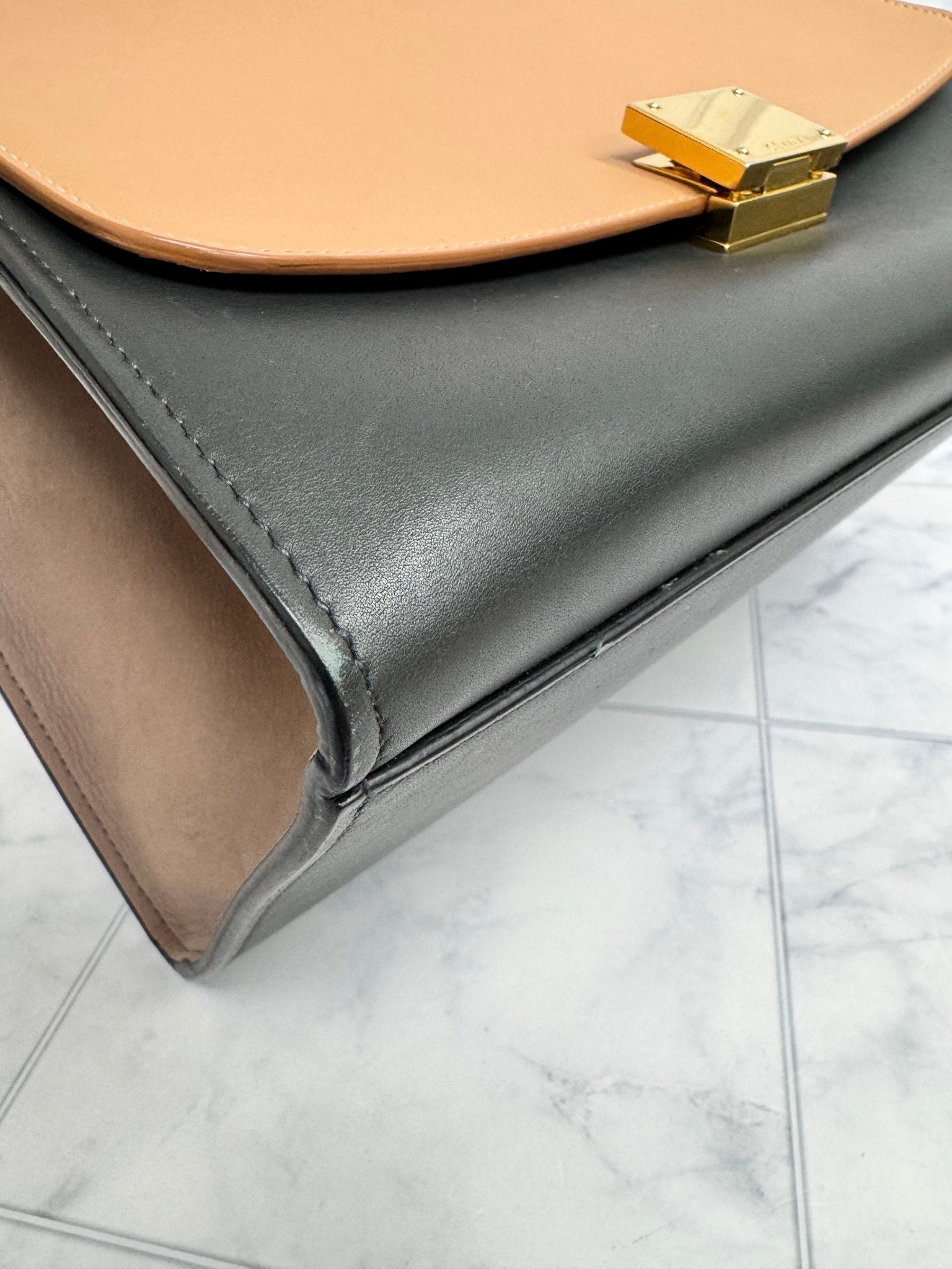 Celine Tan And Black Leather Trapeze 2Way Bag