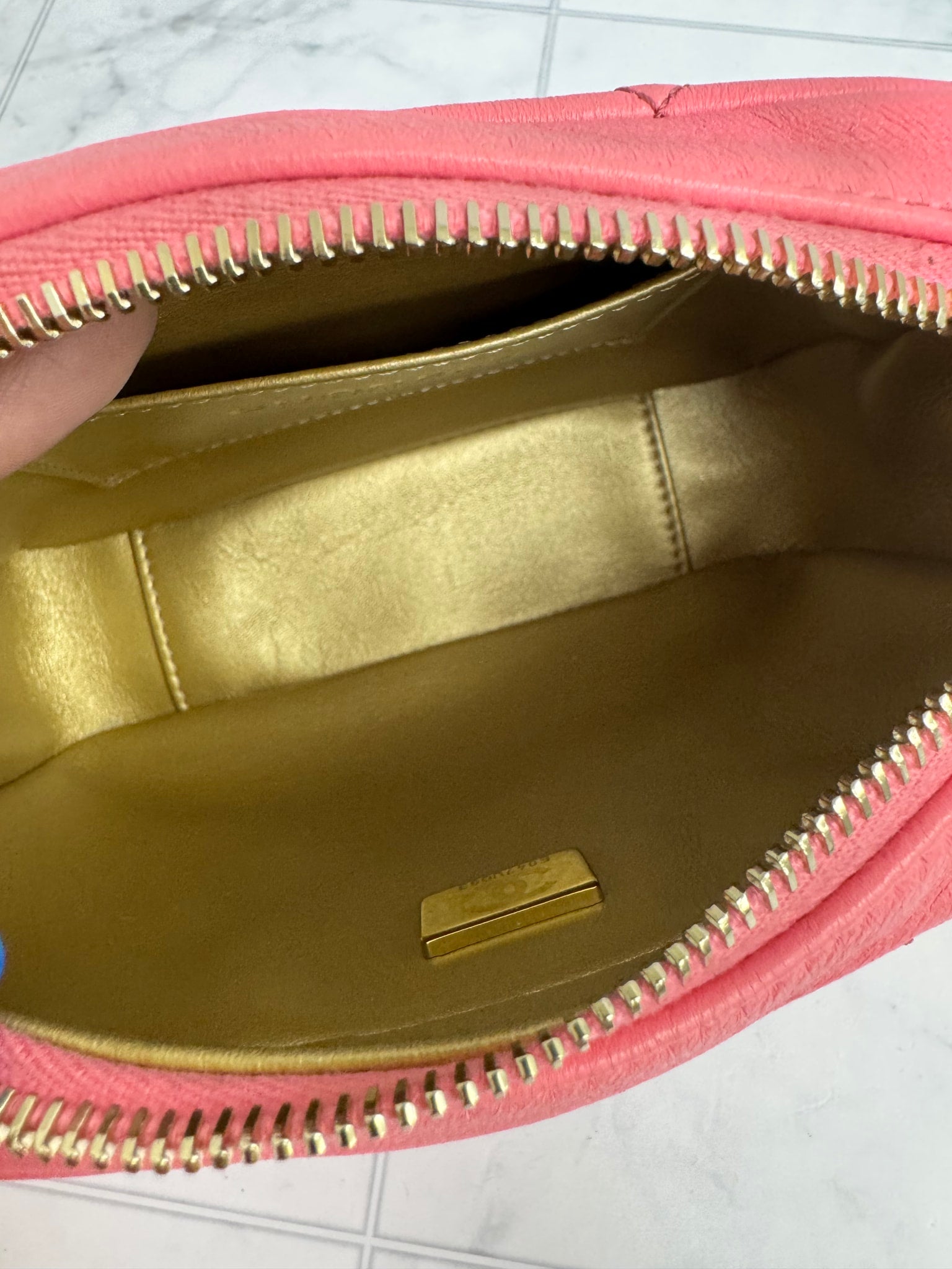Chanel Pink Quilted Leather Pearl Crush Camera Bag