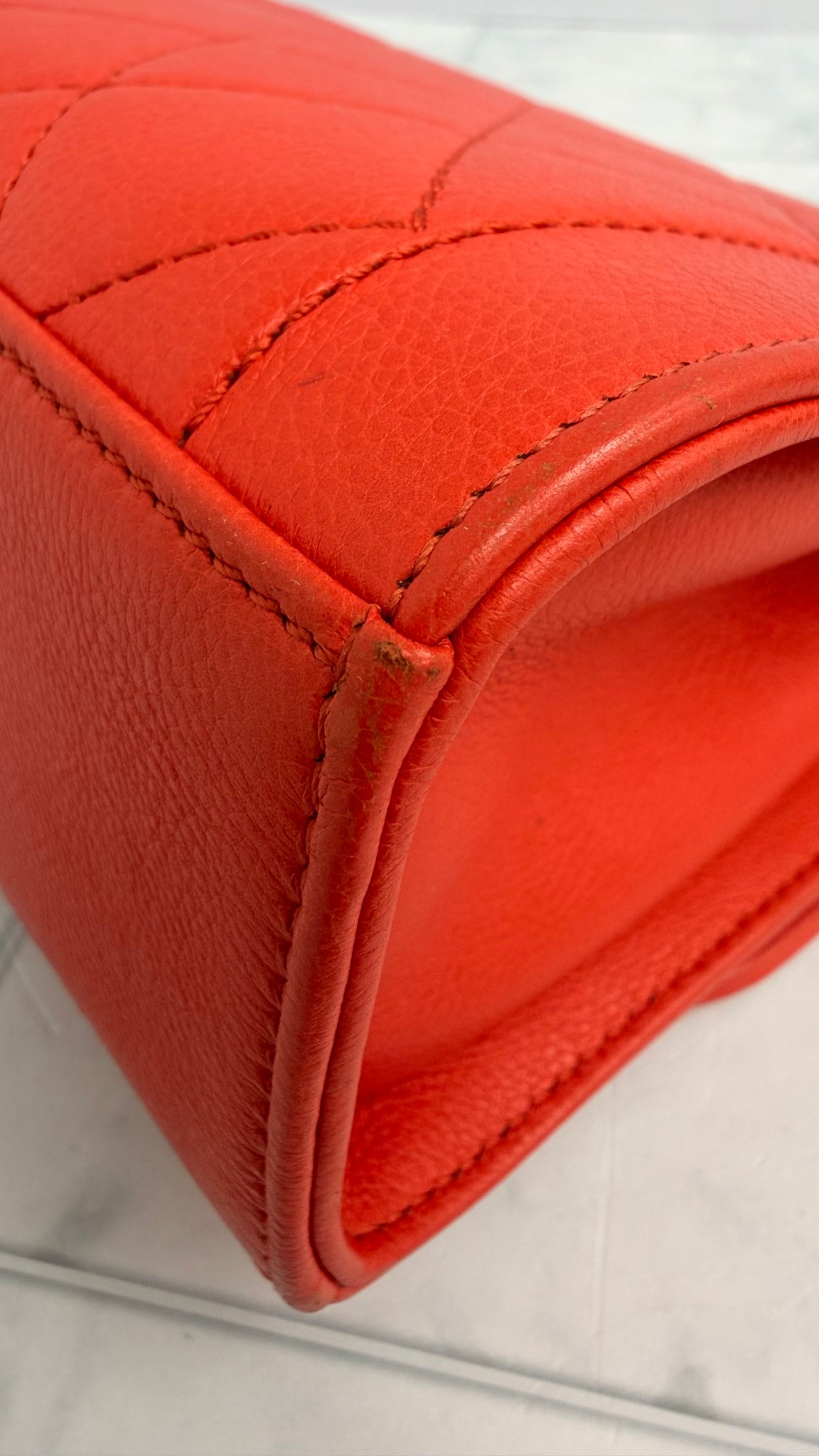 Chanel Vibrant Red Label Click Small Flap Bag