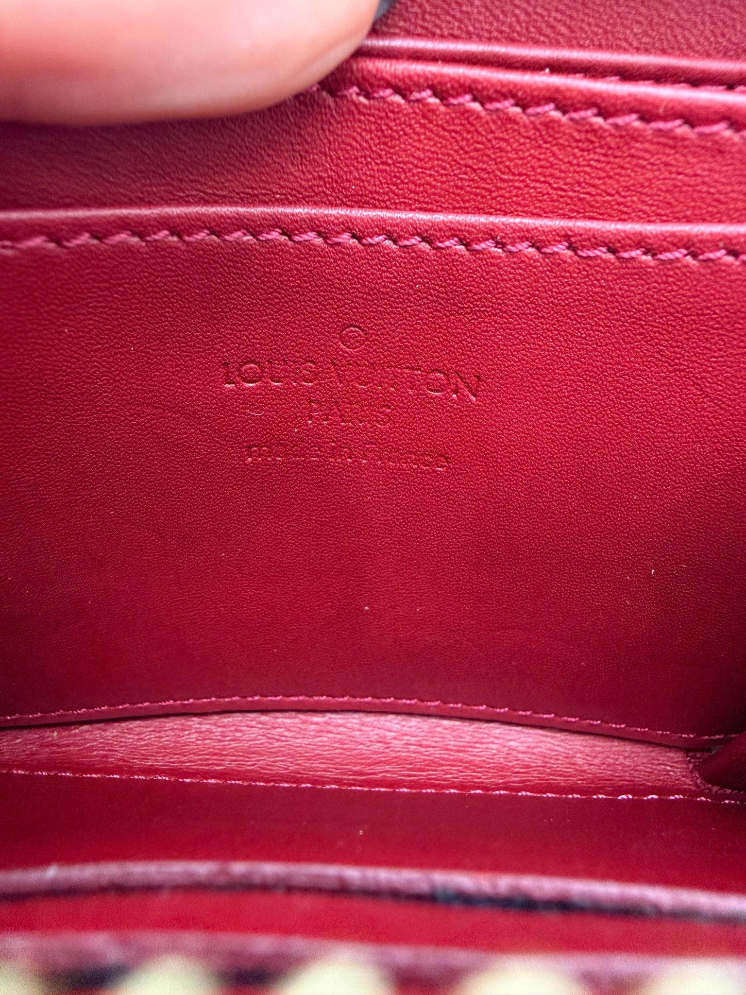 Louis Vuitton Red Vernis Compact Zippy Wallet