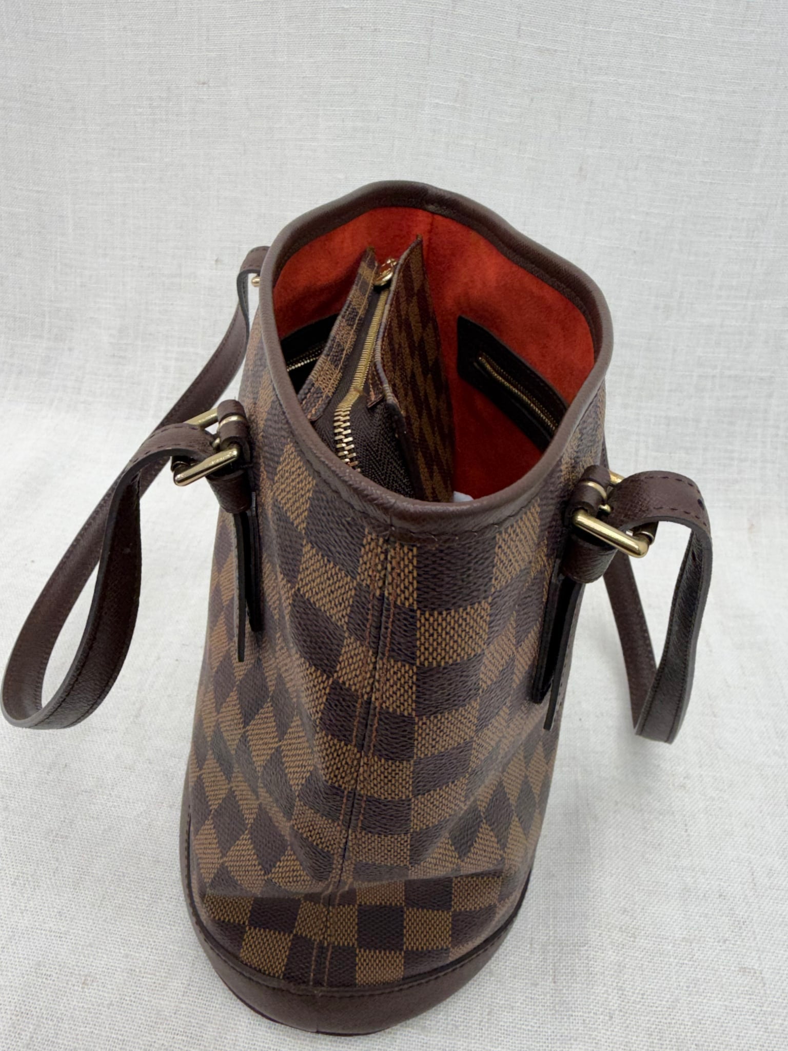 Louis Vuitton Damier Ebene Marais Bucket Bag