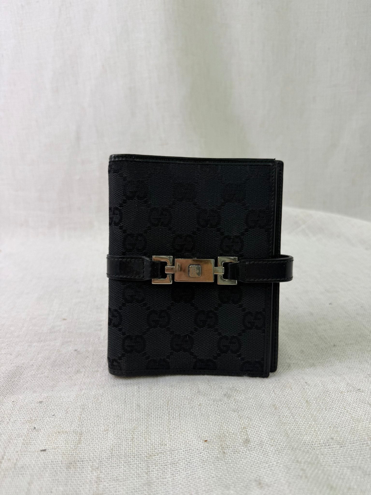 Gucci Black Canvas Jackie Agenda