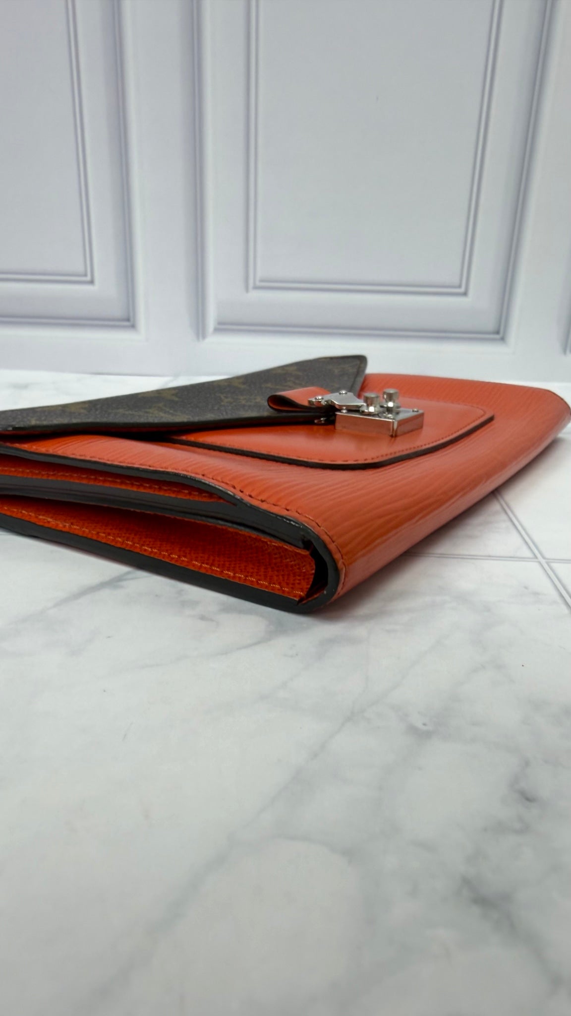 LIKE NEW- Louis Vuitton Monogram & Orange Epi Marie Rose Wallet