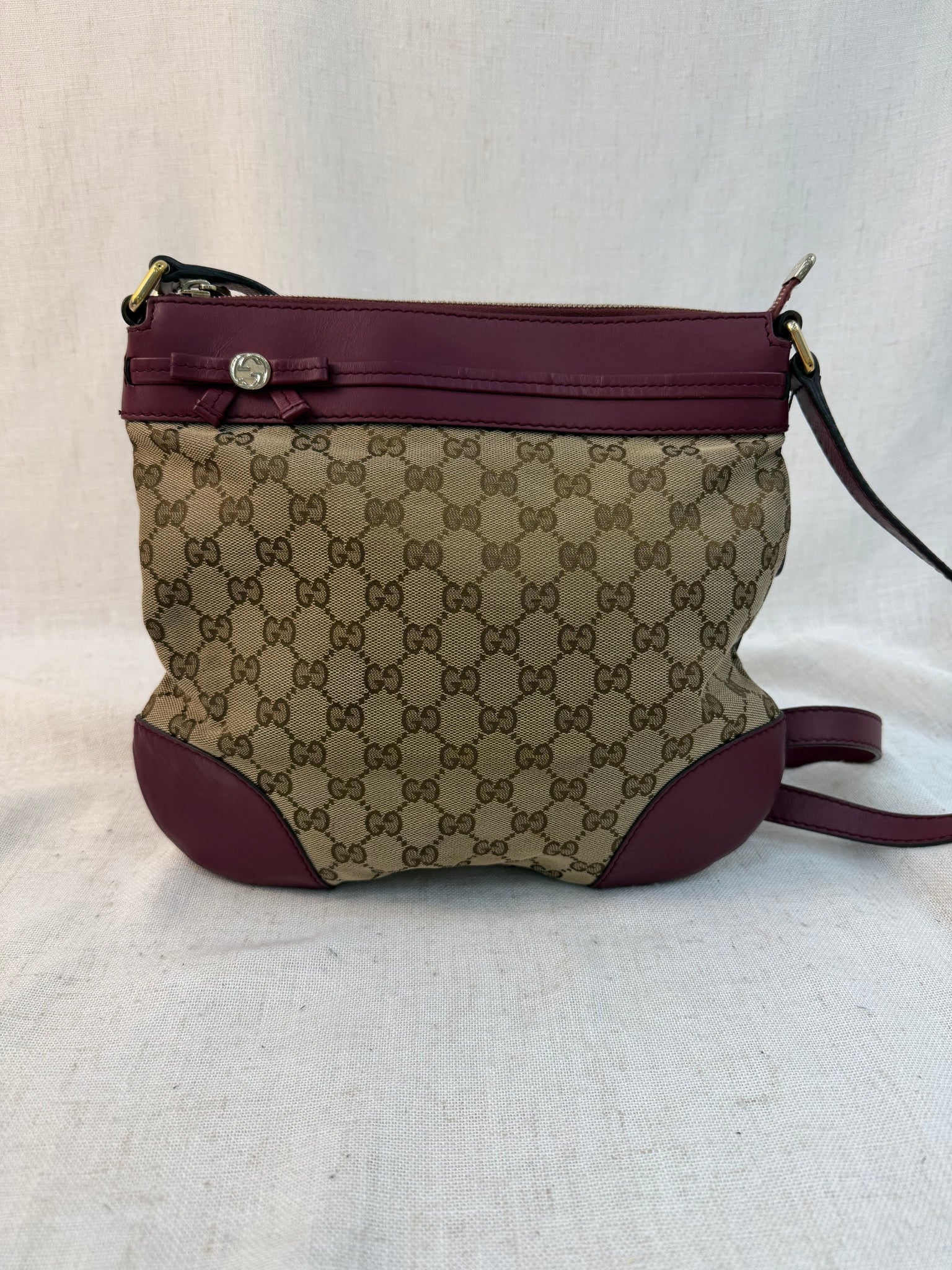 Gucci Brown GG Print Mayfair Crossbody Bag