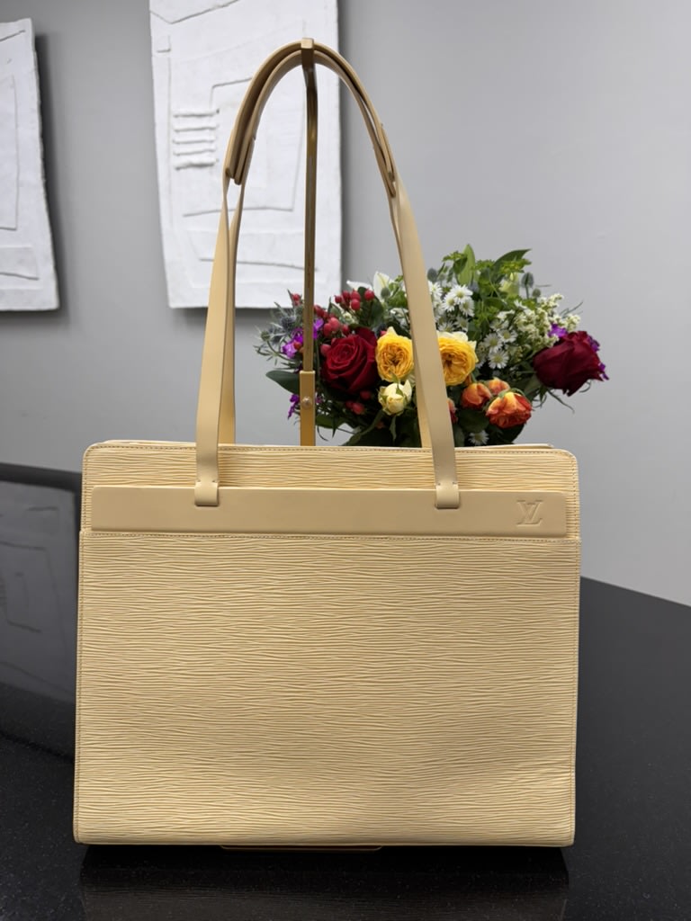 Louis Vuitton Light Yellow Epi Leather Croisette Tote Bag GM