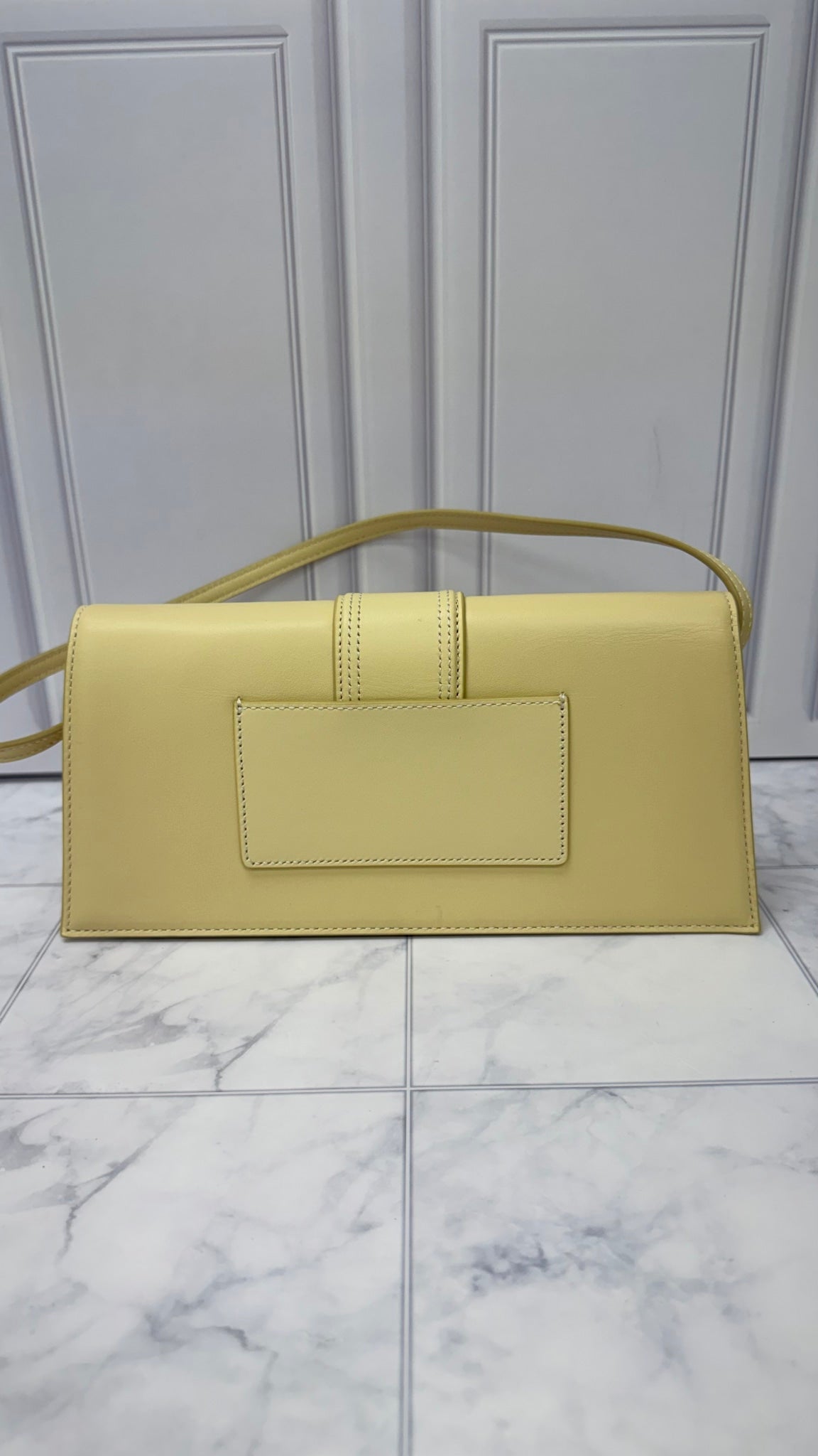 BRAND NEW - Jacquemus Beige Leather Le Bambino Long Shoulder Bag