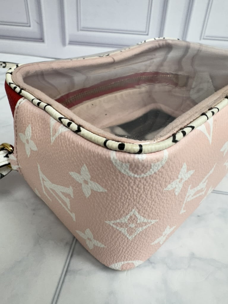 Louis Vuitton Red Monogram Giant Beach Pouch