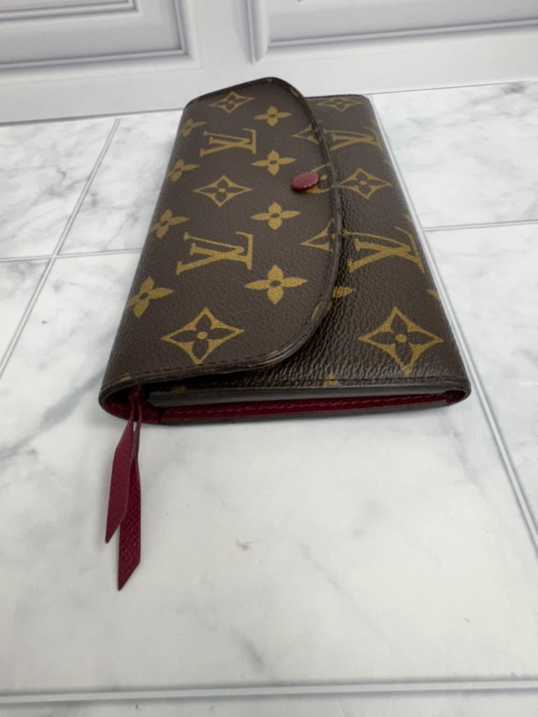 Louis Vuitton Monogram And Fuchsia Emilie Wallet