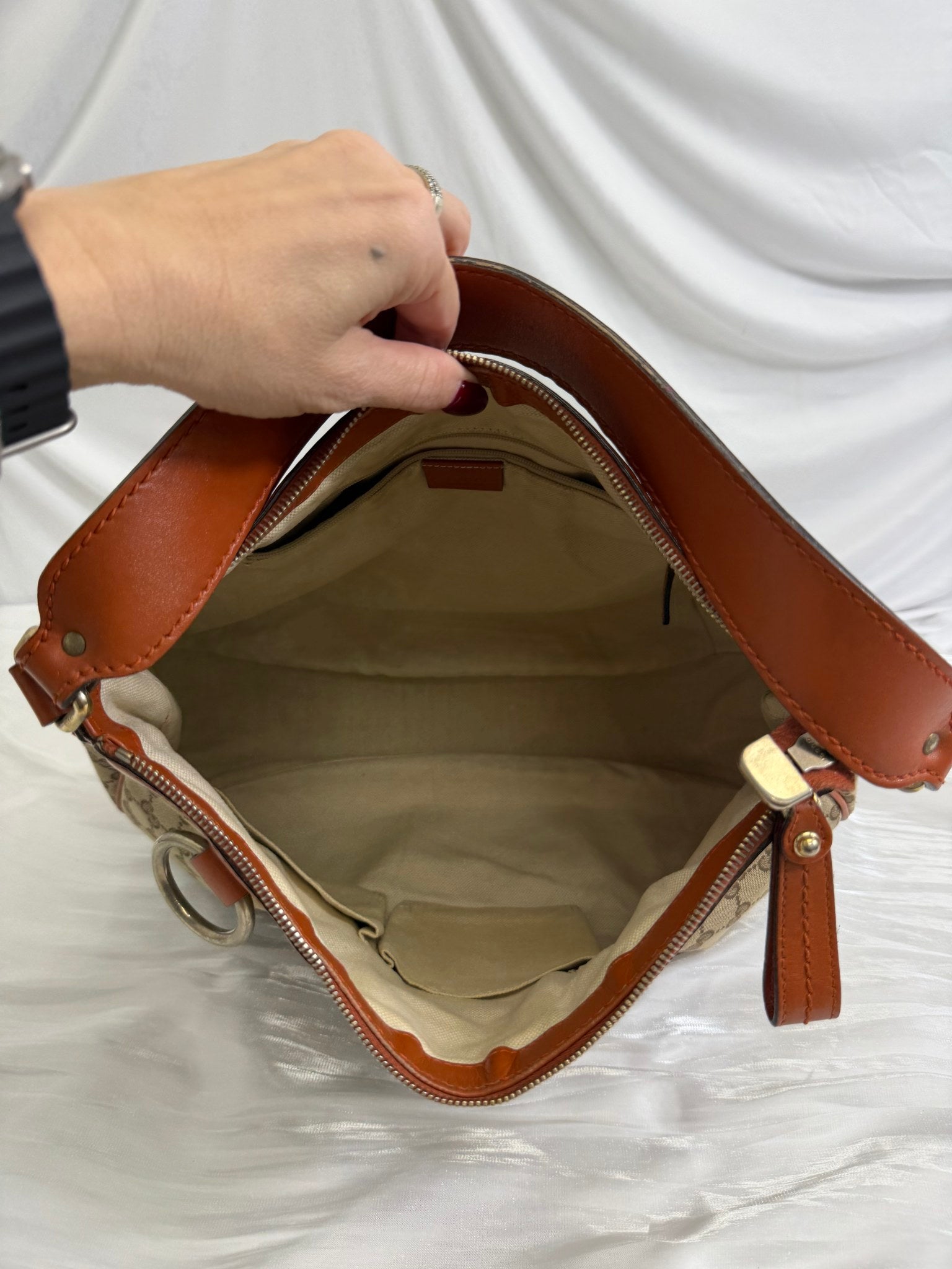 Gucci Brown GG Canvas Sukey Hobo Bag
