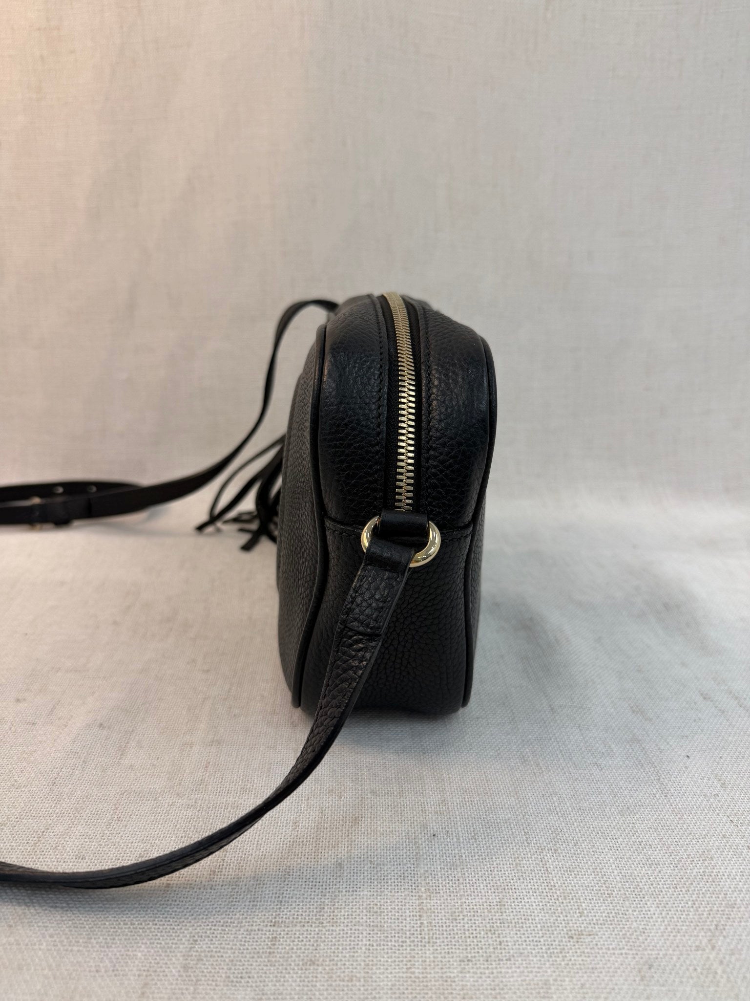 Gucci Black Leather Soho Disco Crossbody Bag