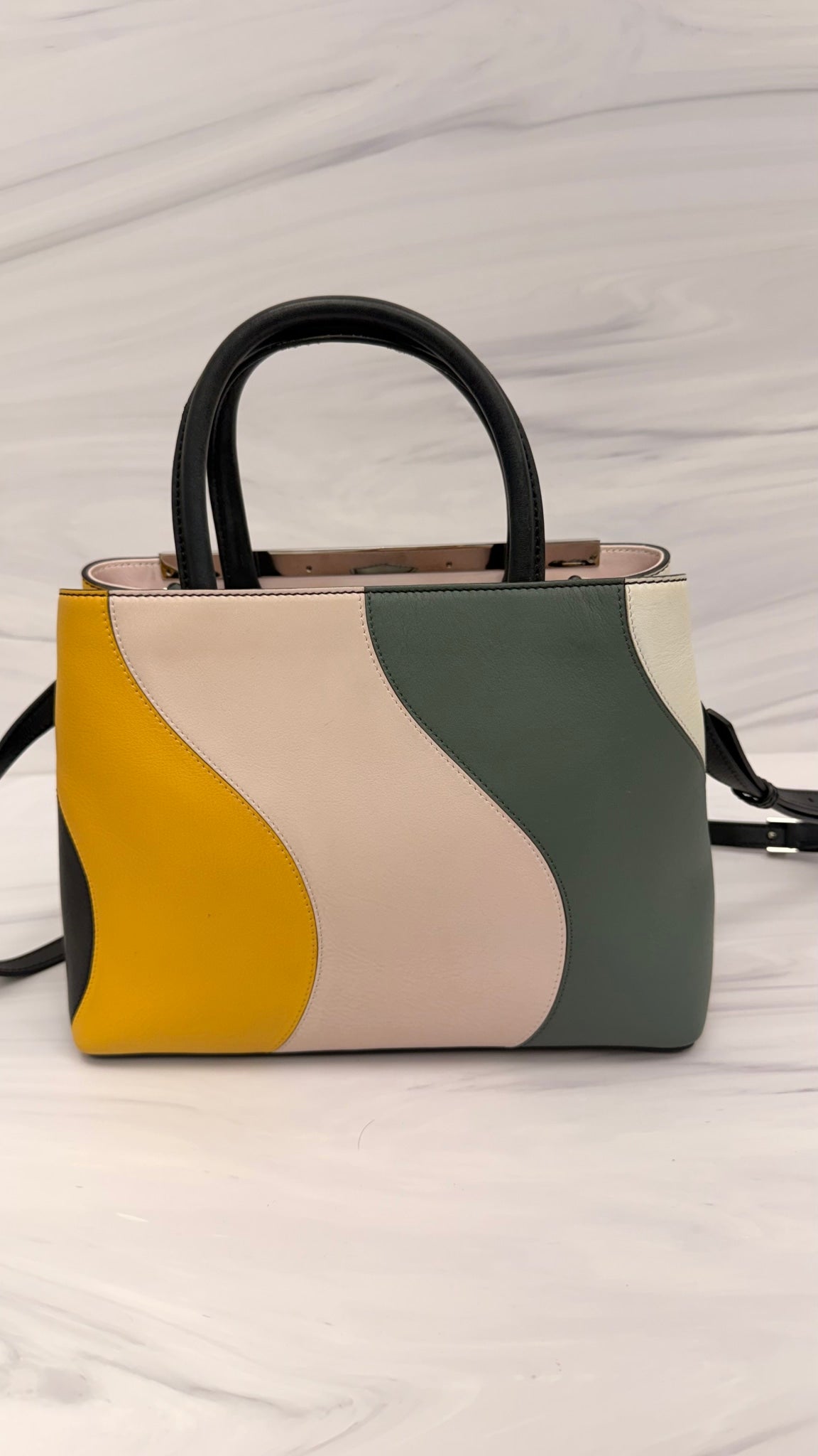 Fendi Multicolor Leather 2 Jours 2Way Handbag