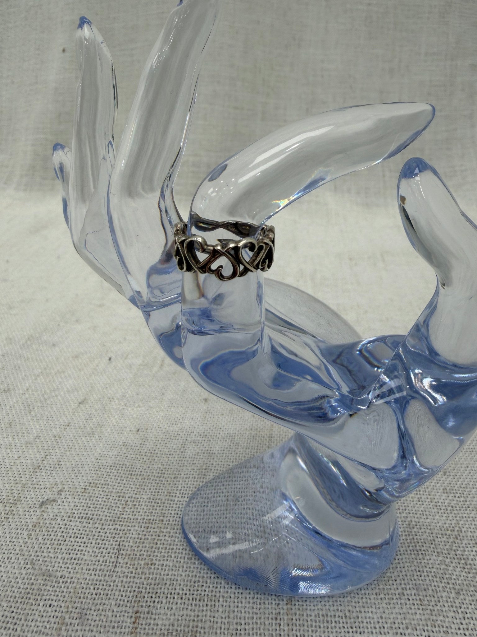 Tiffany& Co. Paloma Picasso Sterling Silver Loving Heart Ring Size 4.5