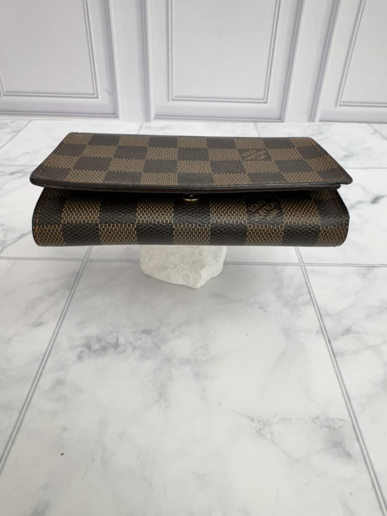 Louis Vuitton Damier Ebene Porte Monnaie Tresor Compact Wallet
