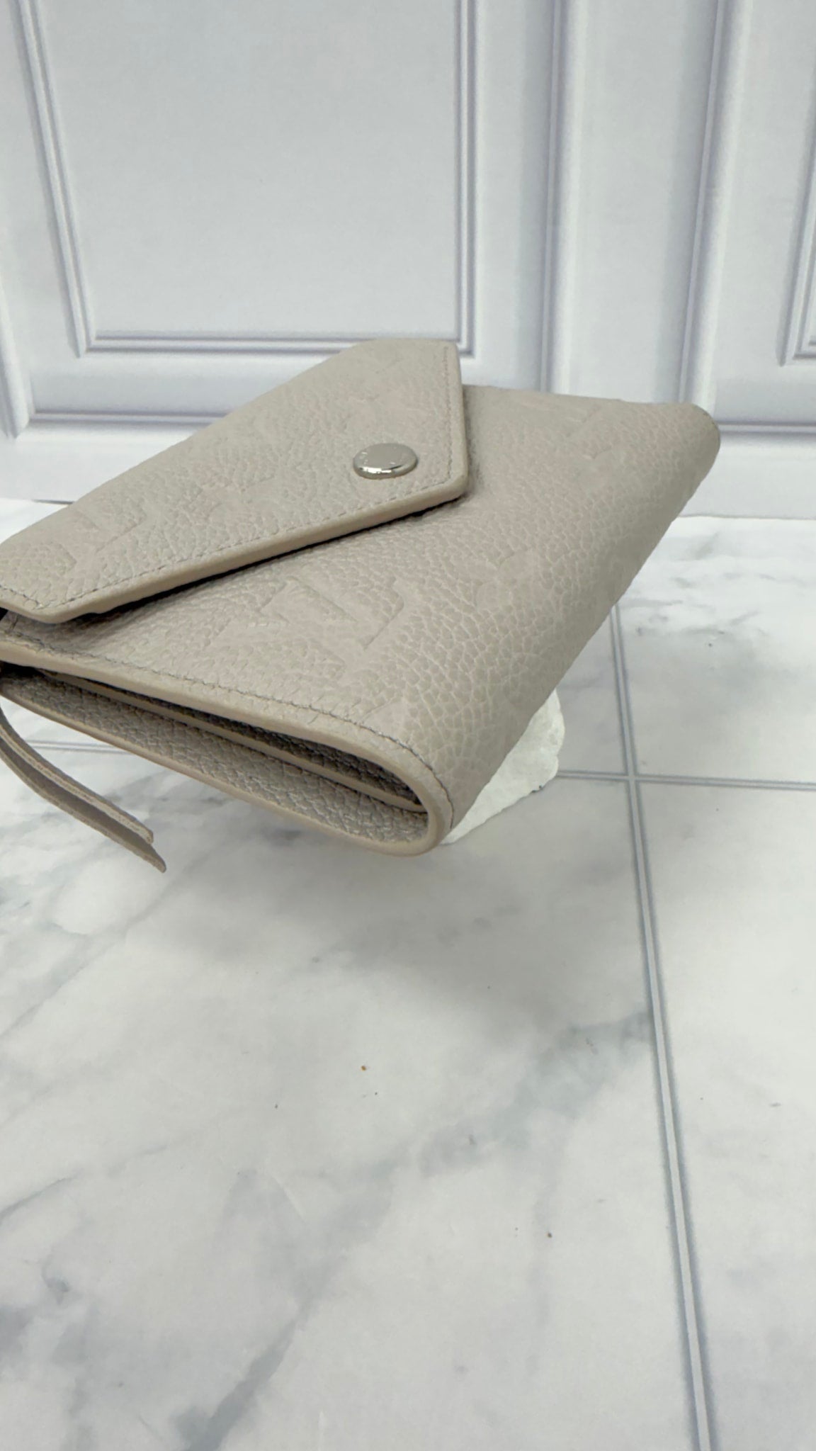 Louis Vuitton Grey Empreinte Leather Compact Wallet