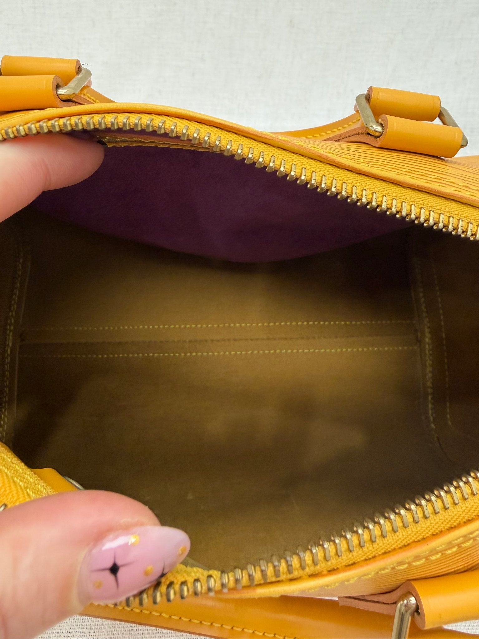 Louis Vuitton Yellow Epi Speedy 30