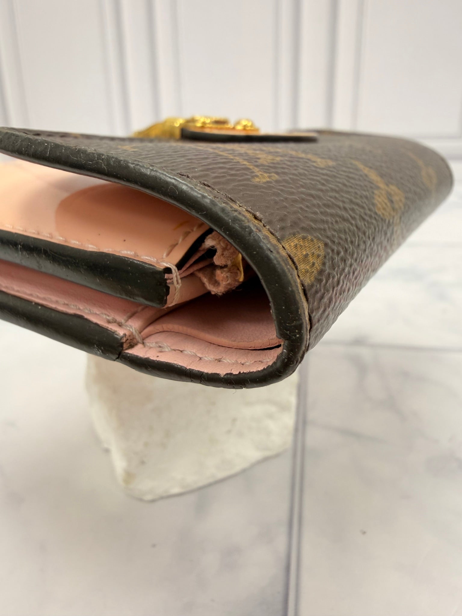 Louis Vuitton Pink Monogram Vernis Cherrywood Compact Wallet