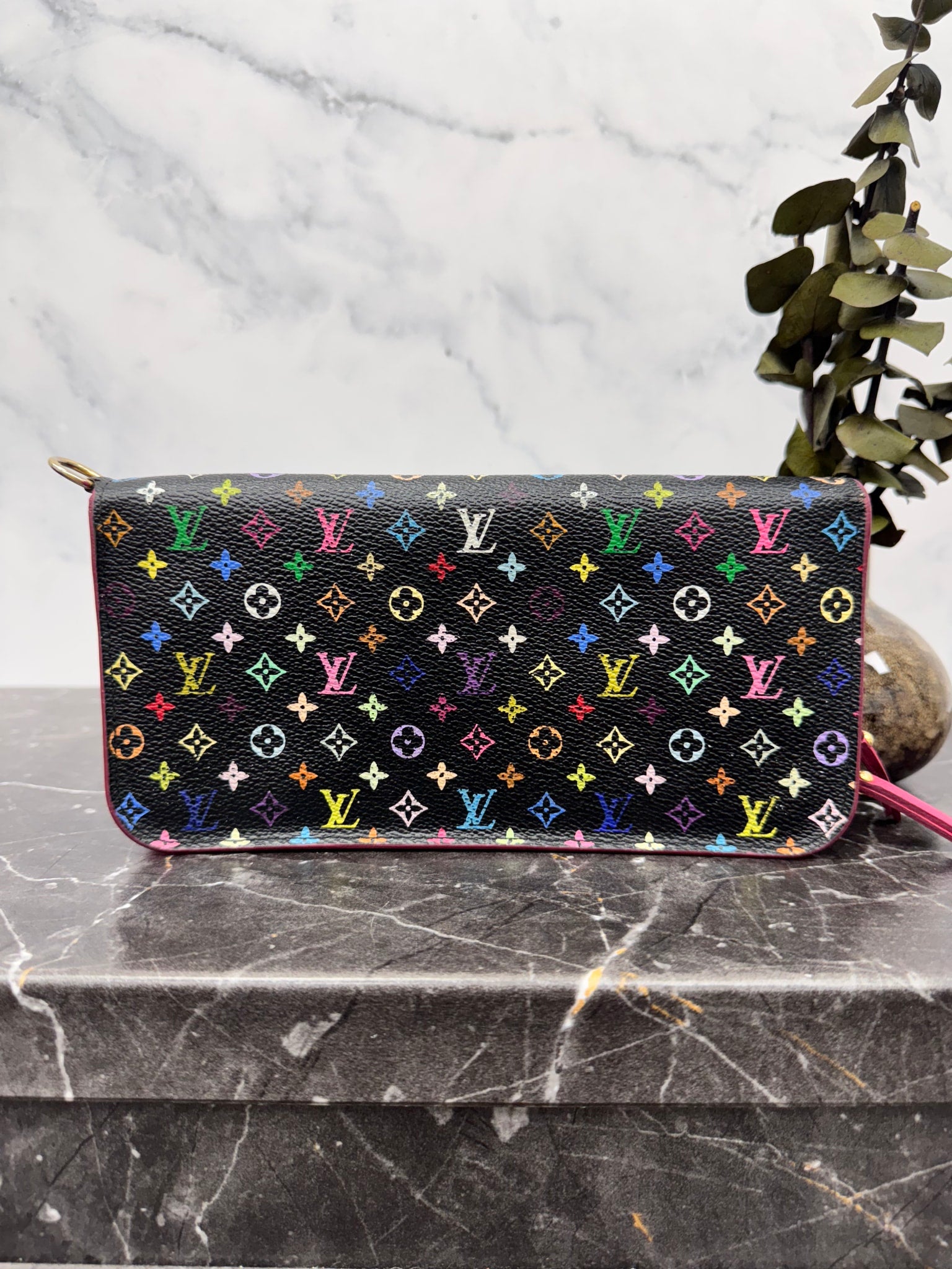 Louis Vuitton Black Monogram Multicolor Insolite Long Wallet