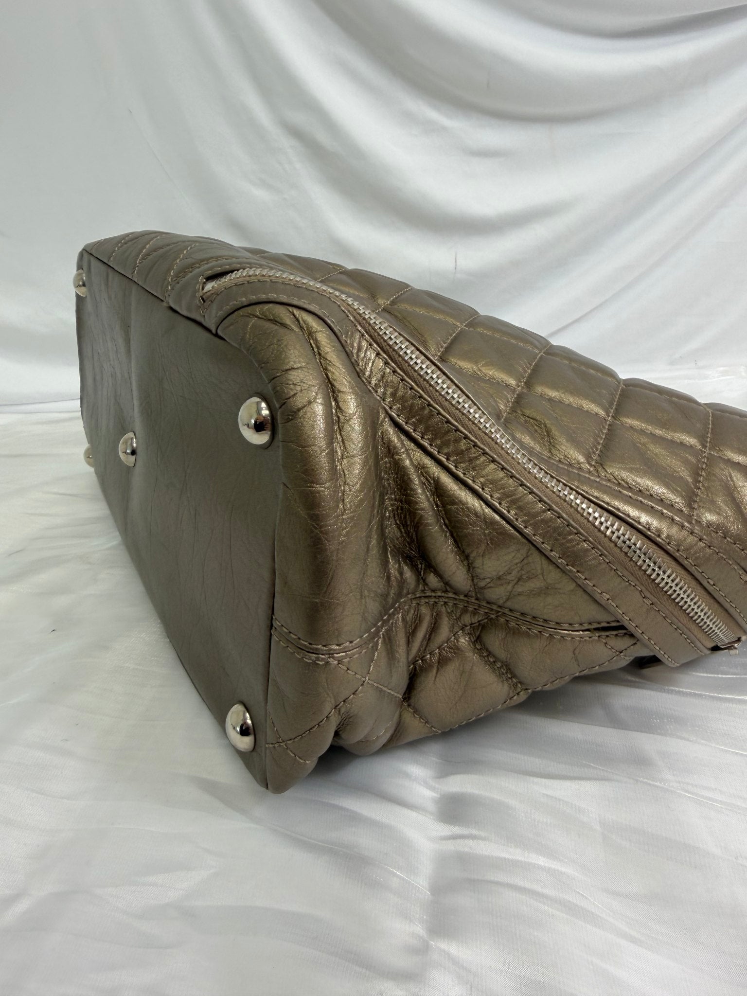 Chanel Bronze Metallic Calfskin Cambon Tote