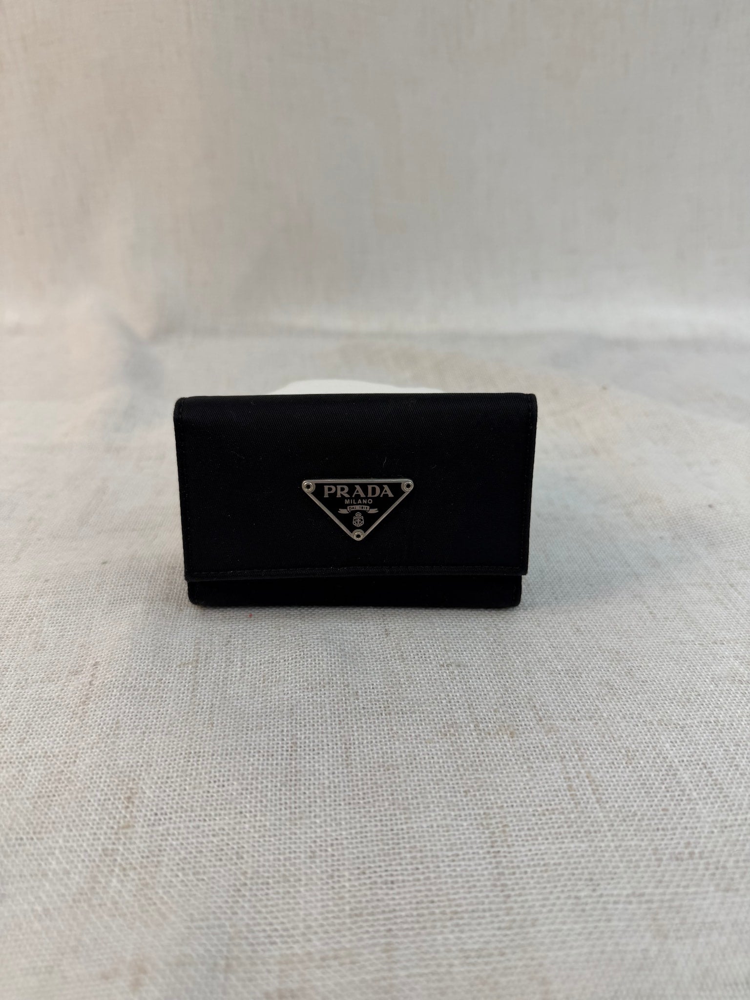 Prada Black Nylon 6 Key Holder