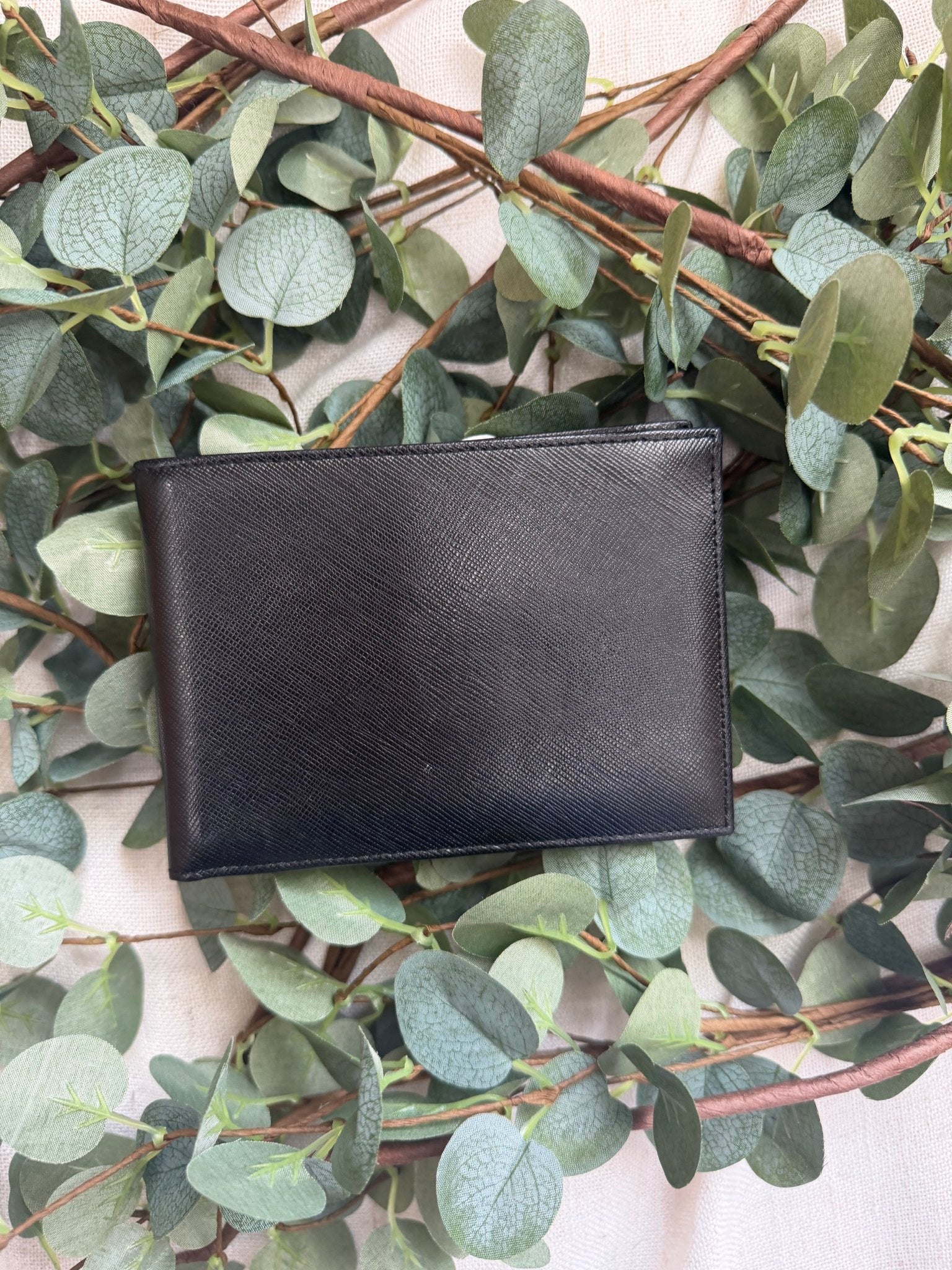 Prada Black Saffiano Leather Bifold Wallet