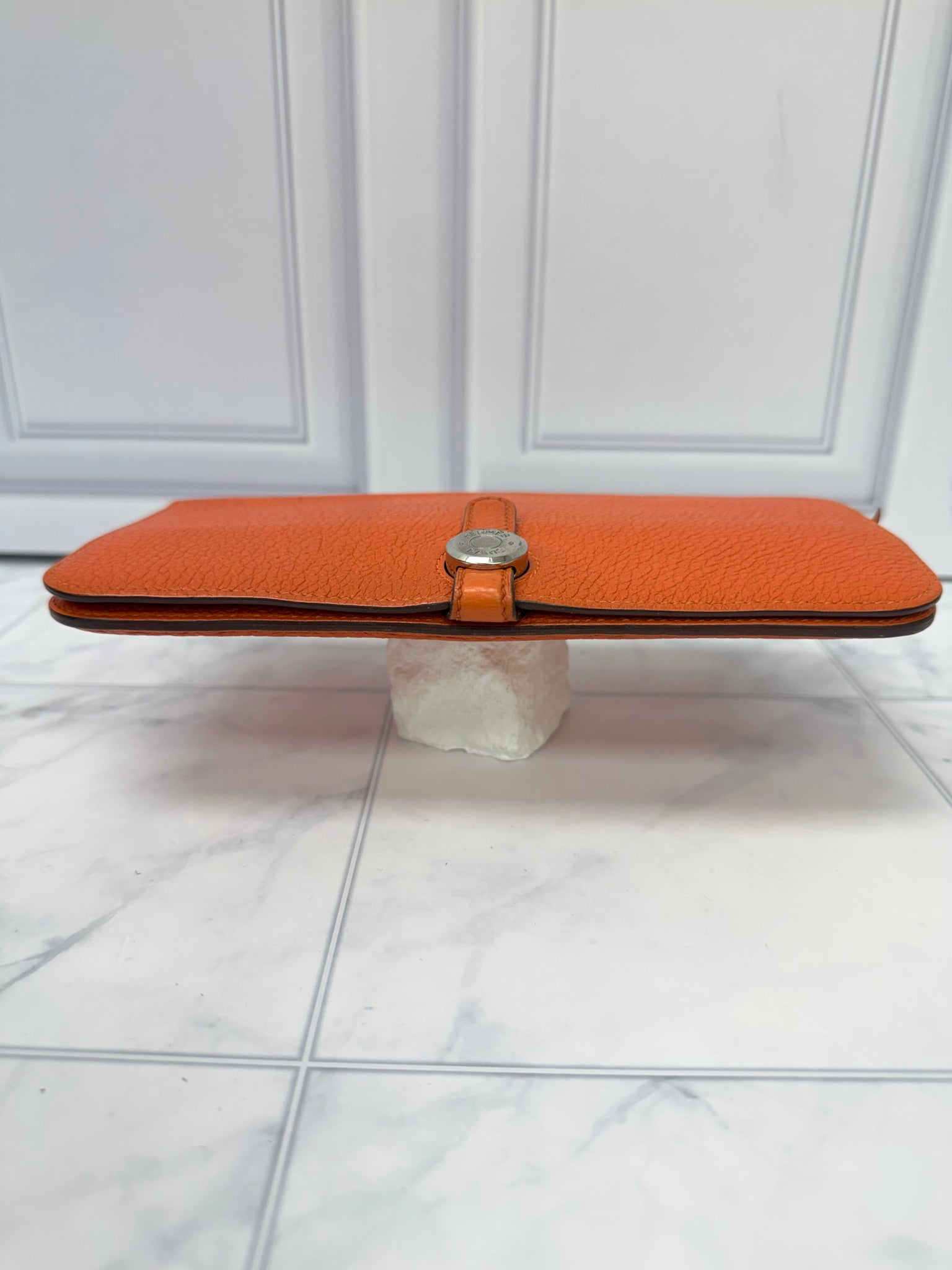 Hermes Orange Togo Leather Dogon Duo Wallet