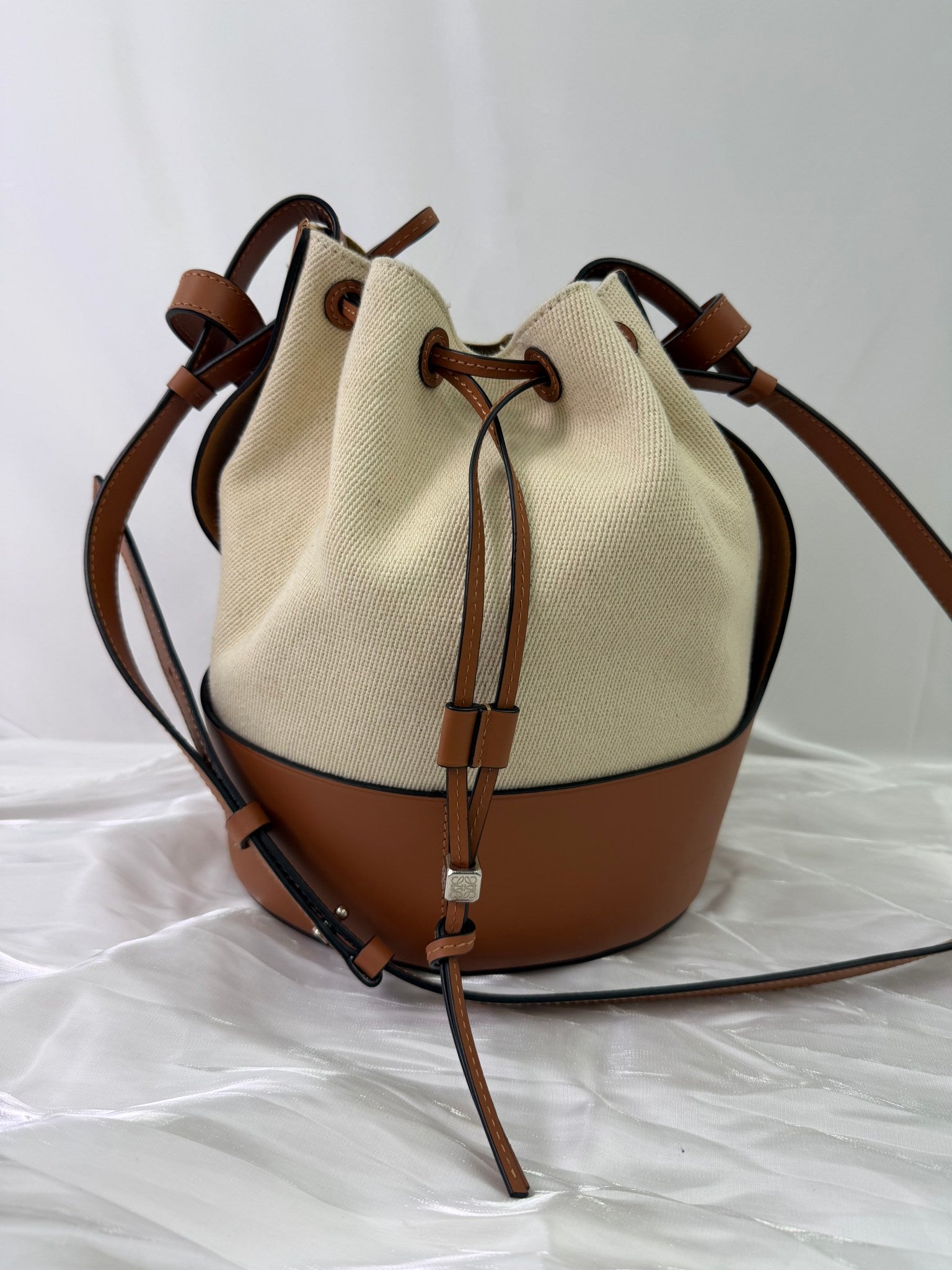 Loewe Tan Canvas Bucket Bag
