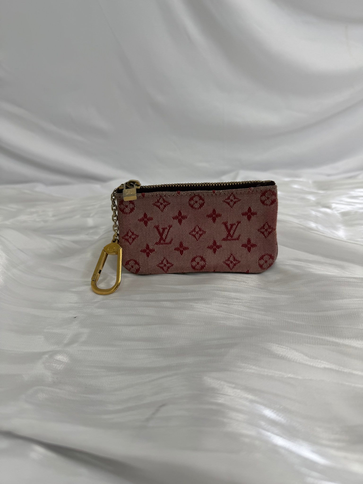 Louis Vuitton Red Mini Lin Key Cles