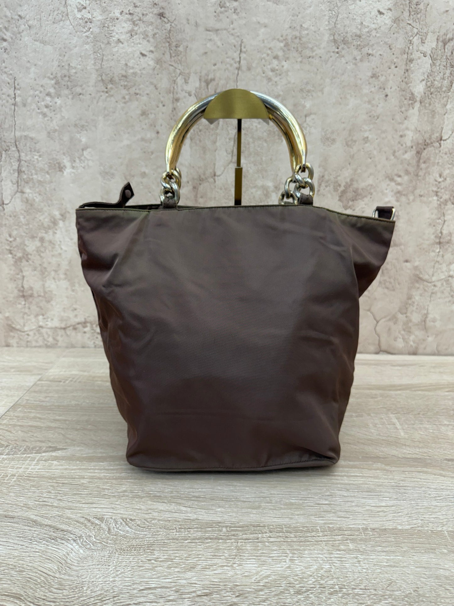 Prada Brown Nylon Handbag