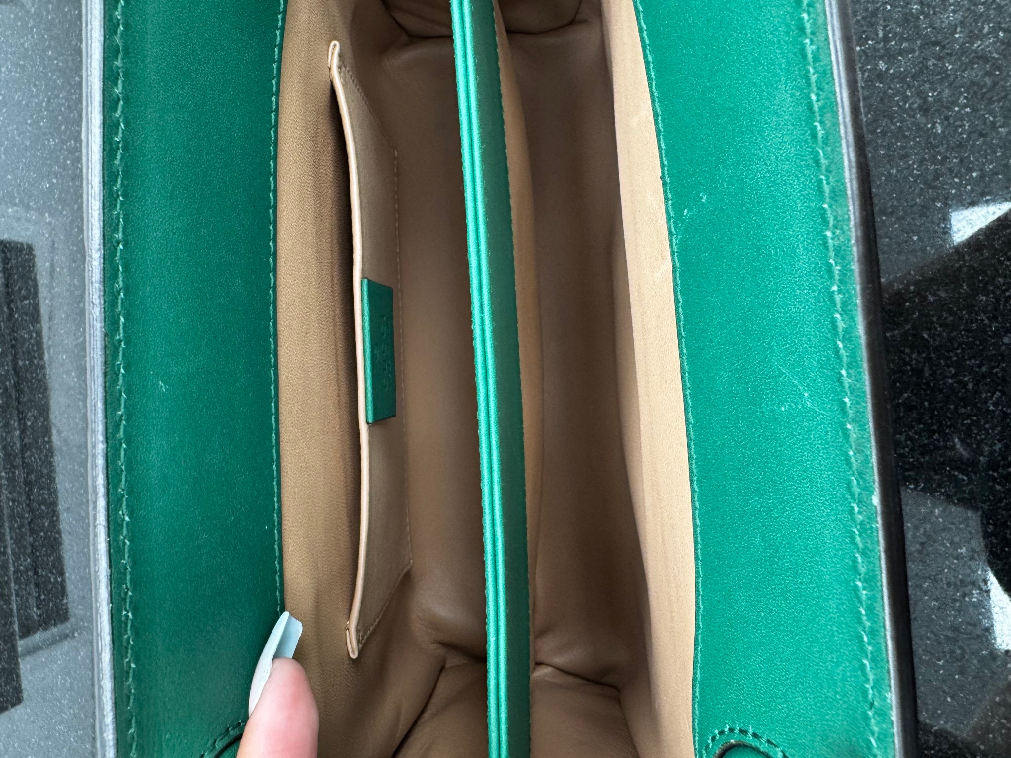 Gucci Green Snakeskin Ophidia Small Chain Shoulder Bag